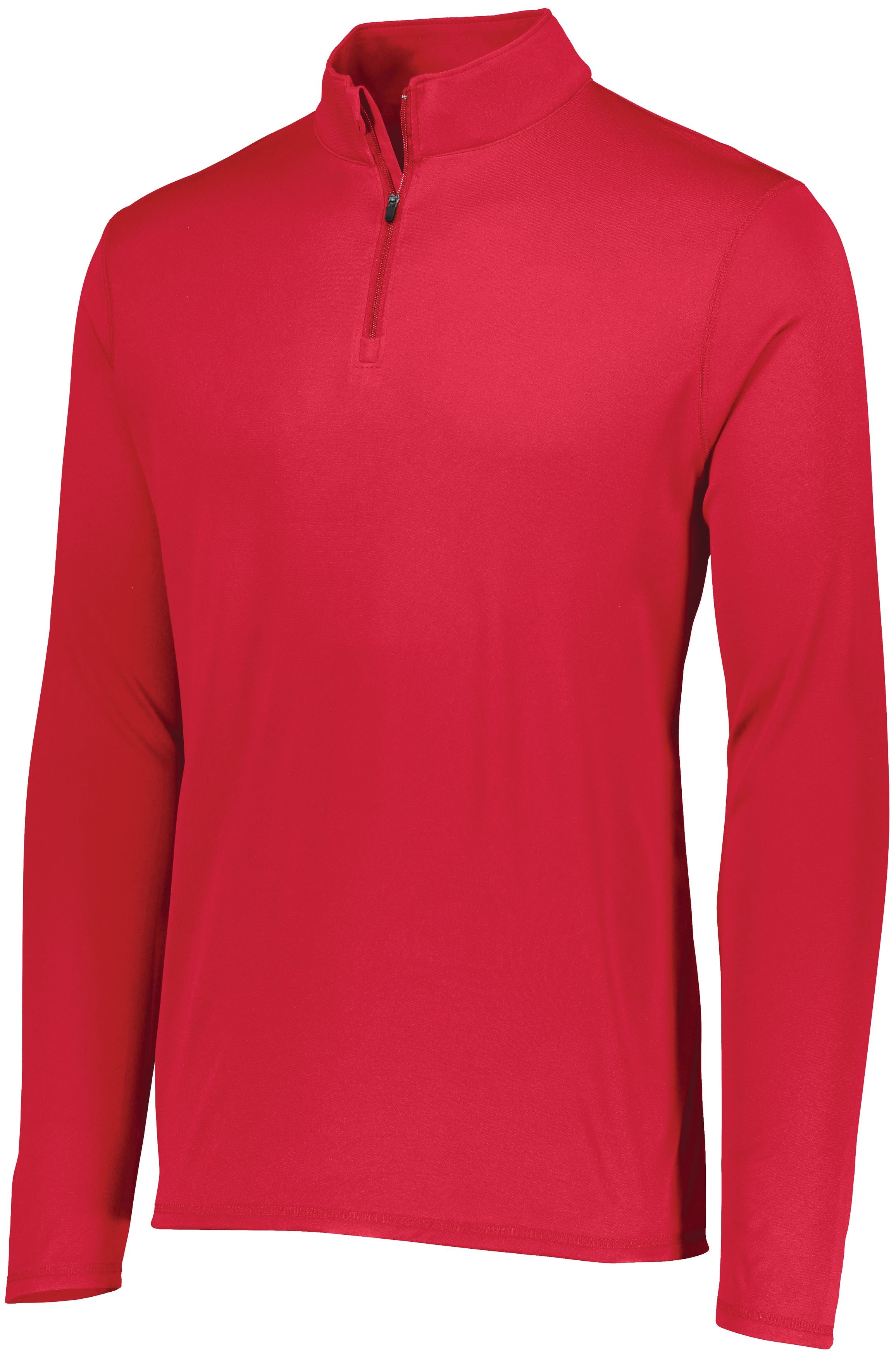 Augusta Attain Wicking 1/4 Zip Pullover- Red、mySite、noshort