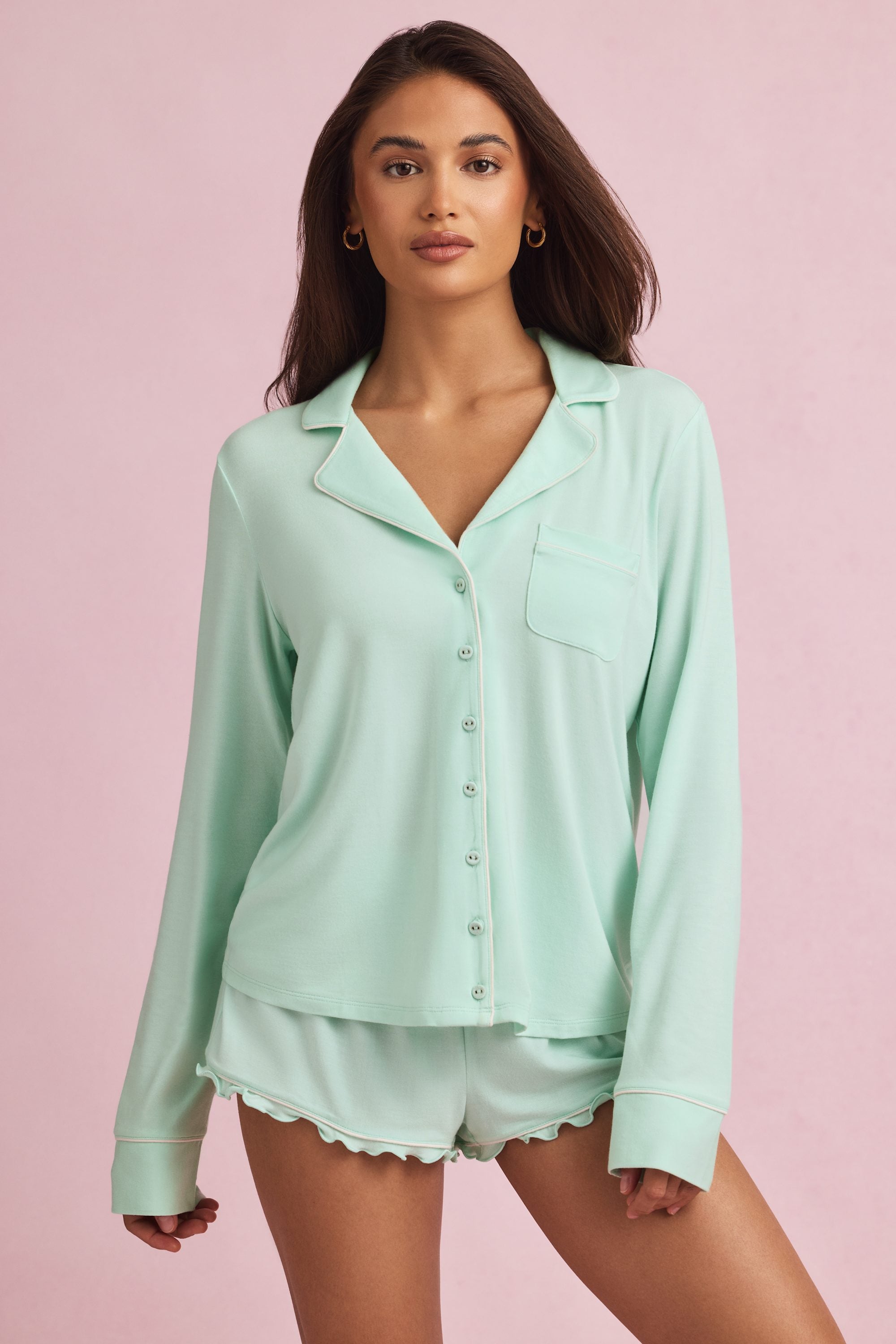  Long-Sleeve Pyjama Top in Mint、mySite、sugarbowlscore
