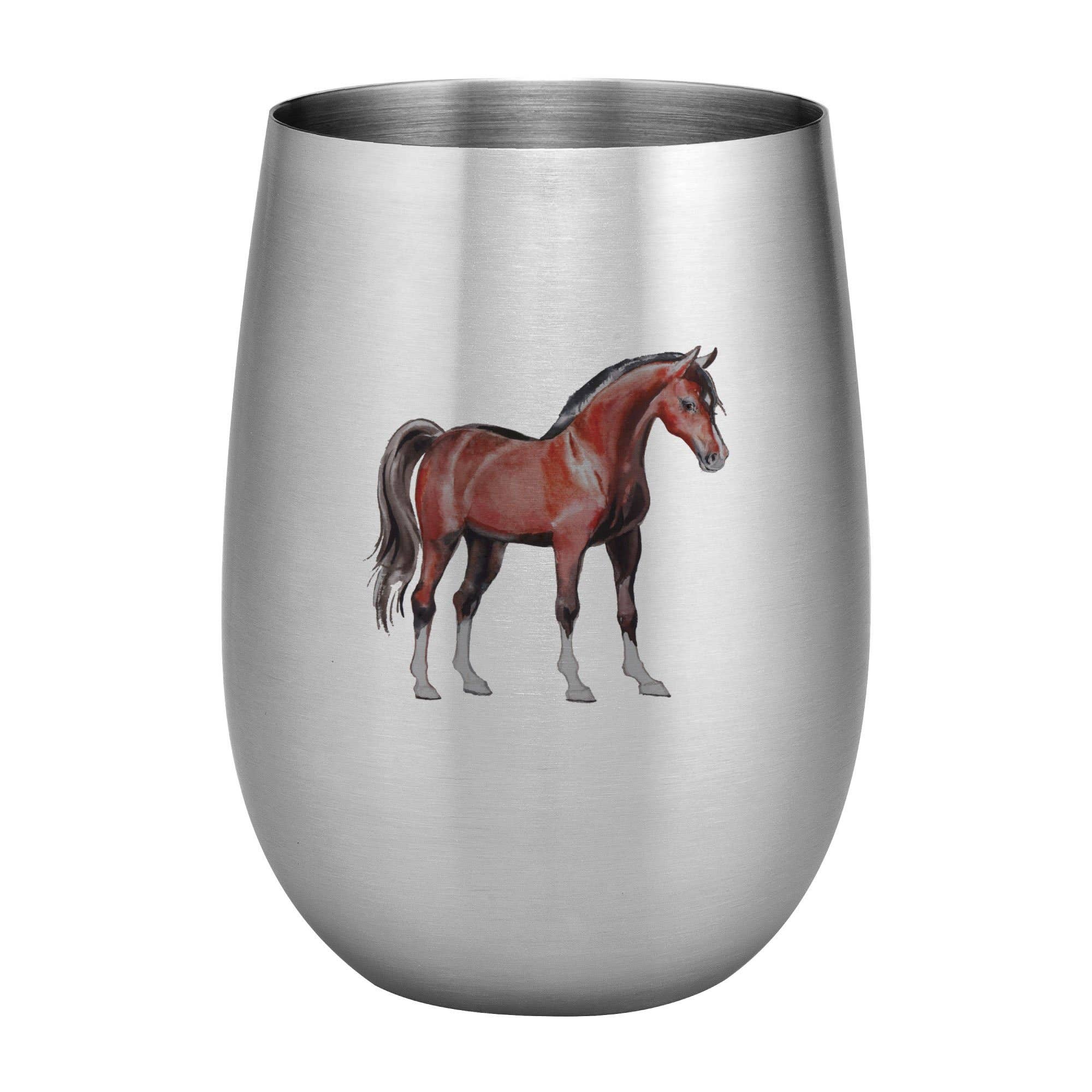 Horse 20 oz. Full Color Printed SS Wine Glass、mySite、g9winljtr