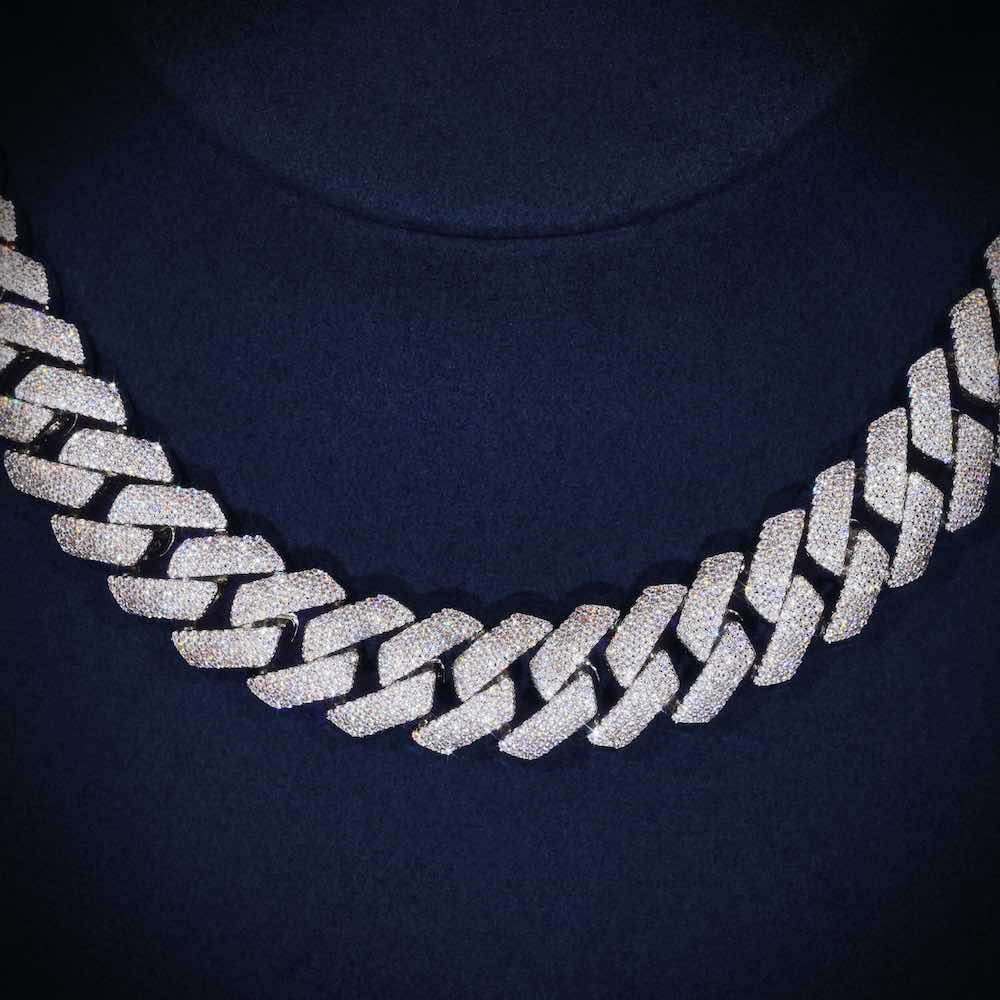4-Row 15MM Moissanite Cuban Link Chain 14K Gold、mySite、hinf8tx79