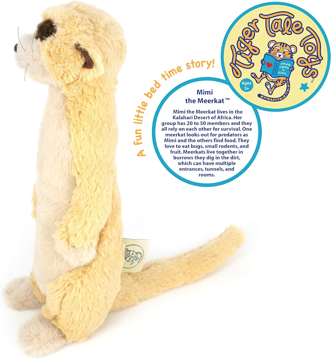 Mimi The Meerkat - 10 Inch Stuffed Animal Plush - by Tiger Tale Toys、mySite、g9winljtr