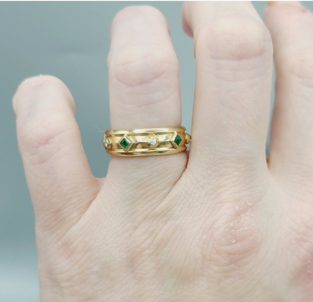 David Yurman Modern Renaissance Ring 鈥?Emeralds & Diamonds、mySite、hinf8tx79