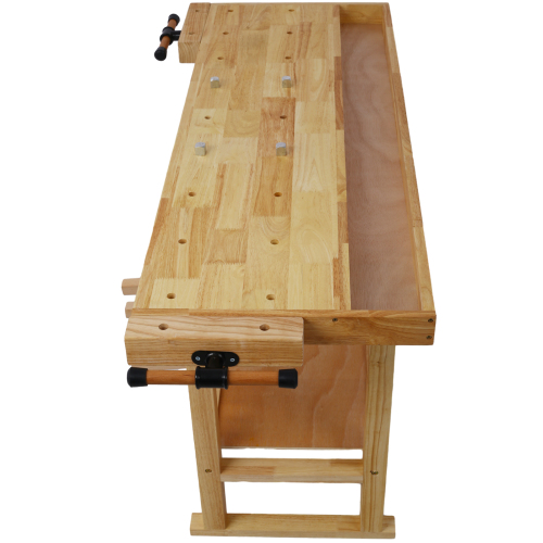 55-Inch Wood Workbench - Wooden Workbench for Garage Workshop and Home、、eastwooduniform