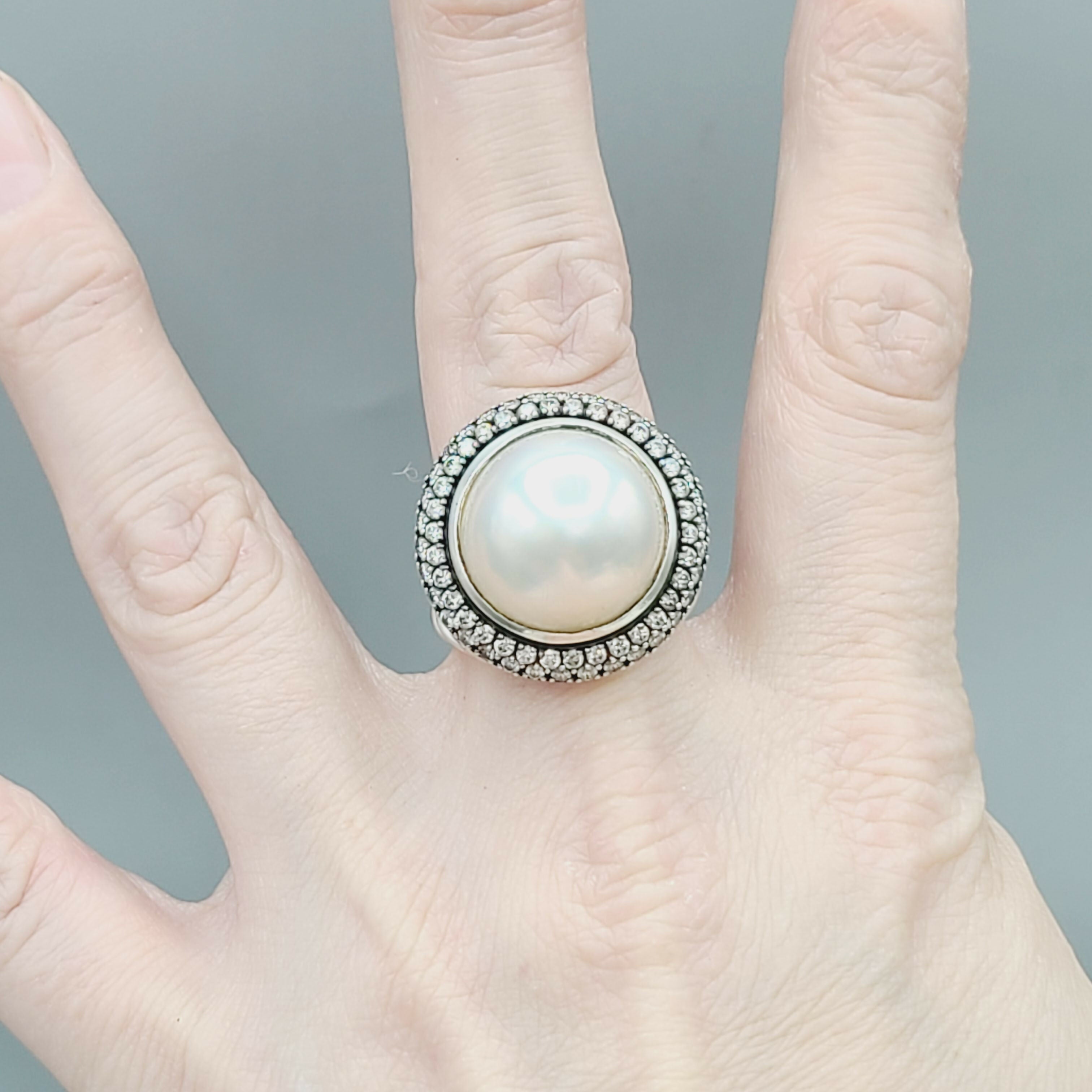 David Yurman Cerise Moonlight Ice Ring 鈥?Pearl & Diamonds、mySite、hinf8tx79