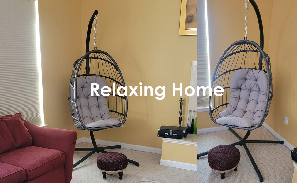 egg chair with stand