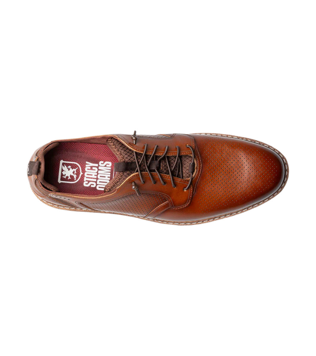 Stacy Adams Men's Sync Plain Toe Elastic Lace Up Casual Loafer - Cognac、mySite、preschool7hills