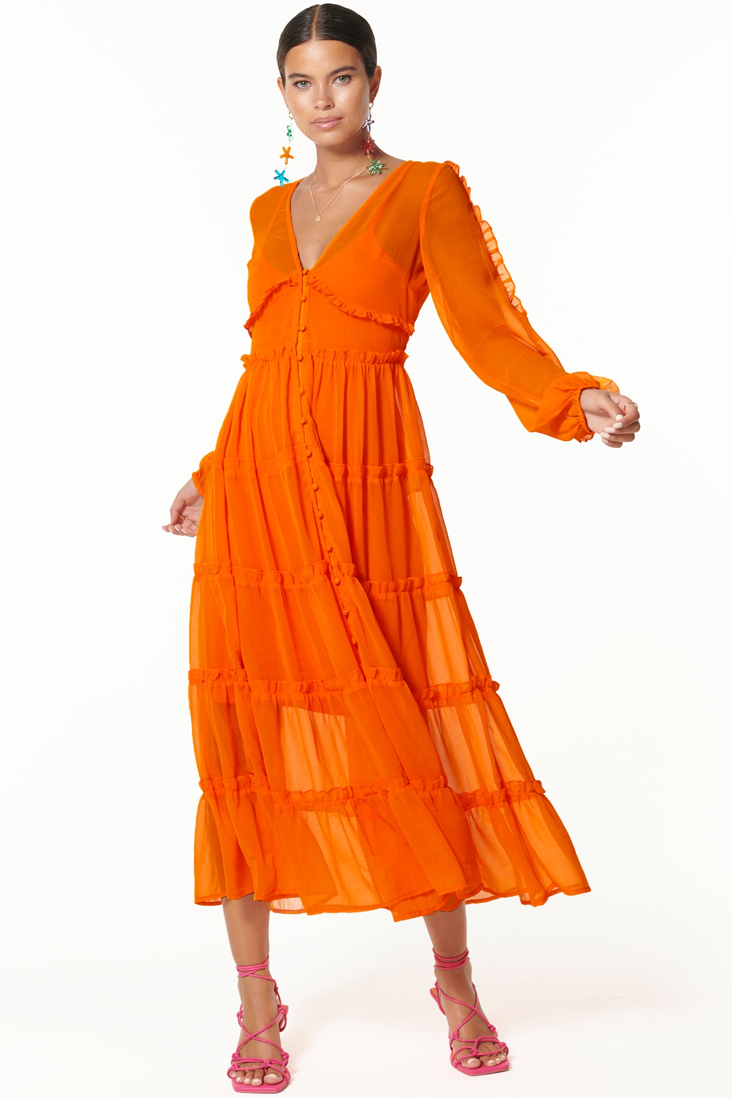 Orange Clemmie Dress、mySite、solidvoid