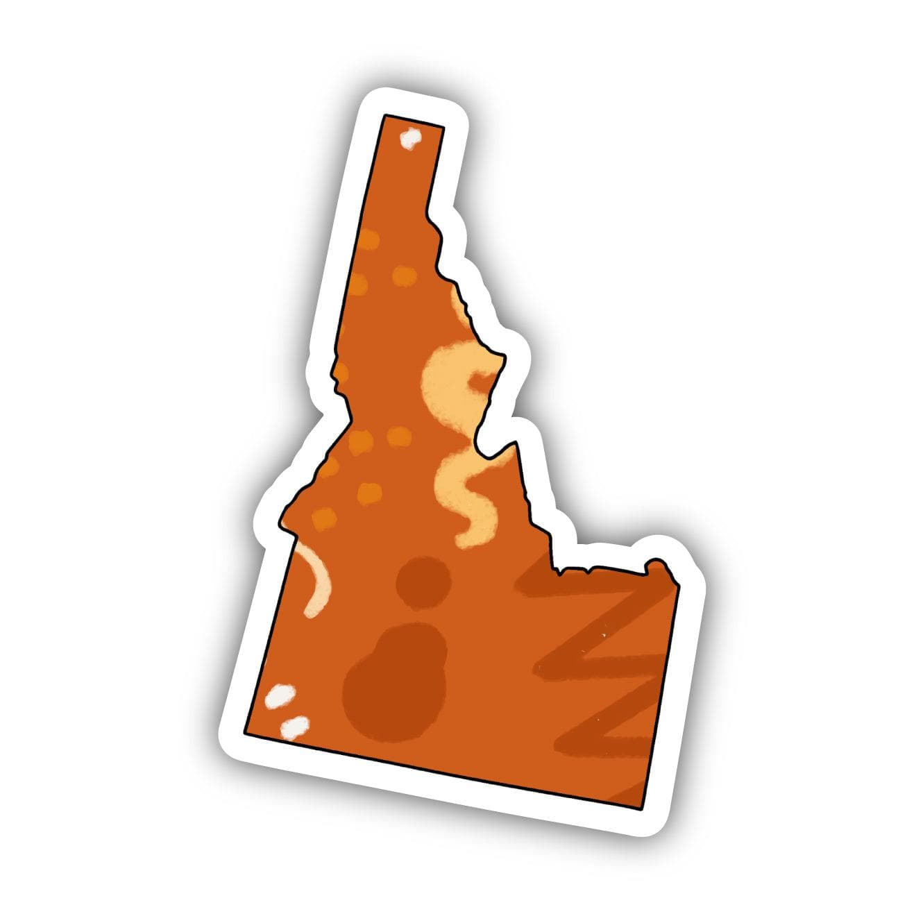  Idaho Orange Abstract Sticker、mySite、ghnorth