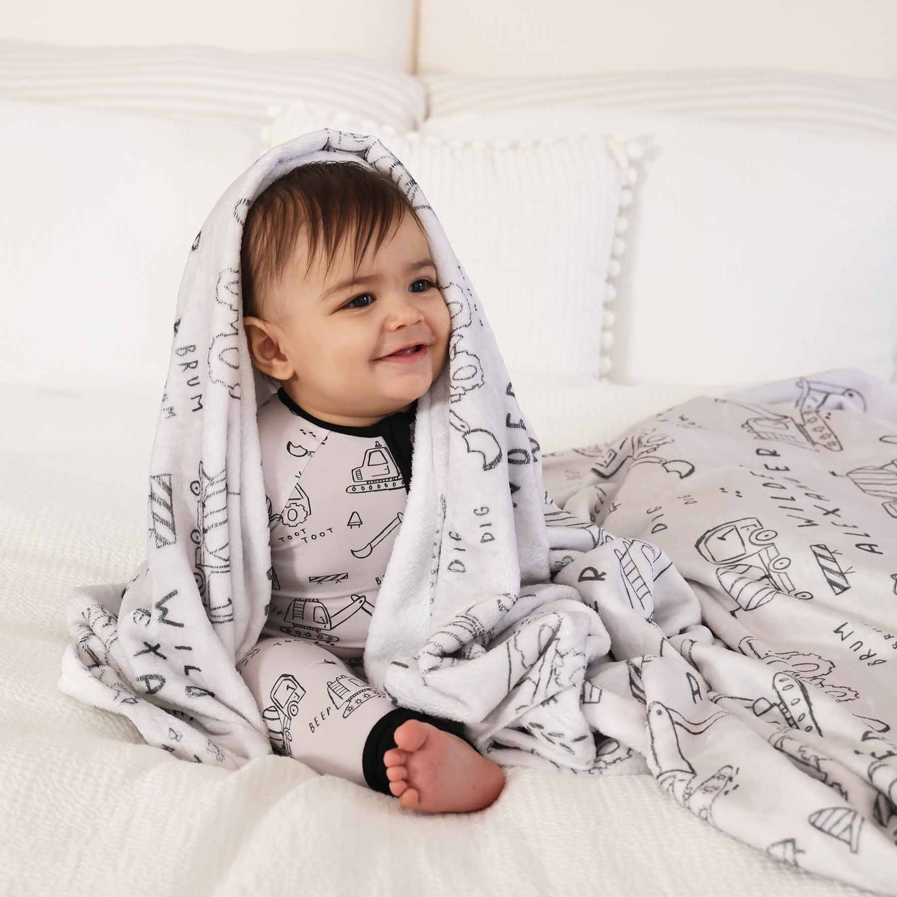  Doodle Dozers Personalized Kids Blanket、mySite、layawaytickets