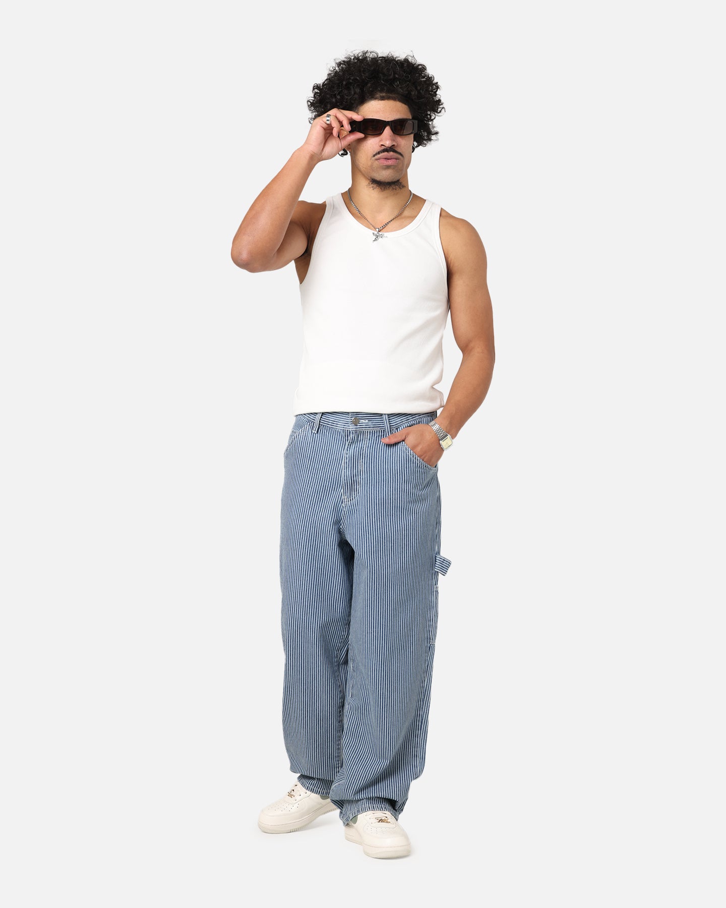 XXIII Striped Work Pant Navy Stripe、mySite、zt4zffjzw