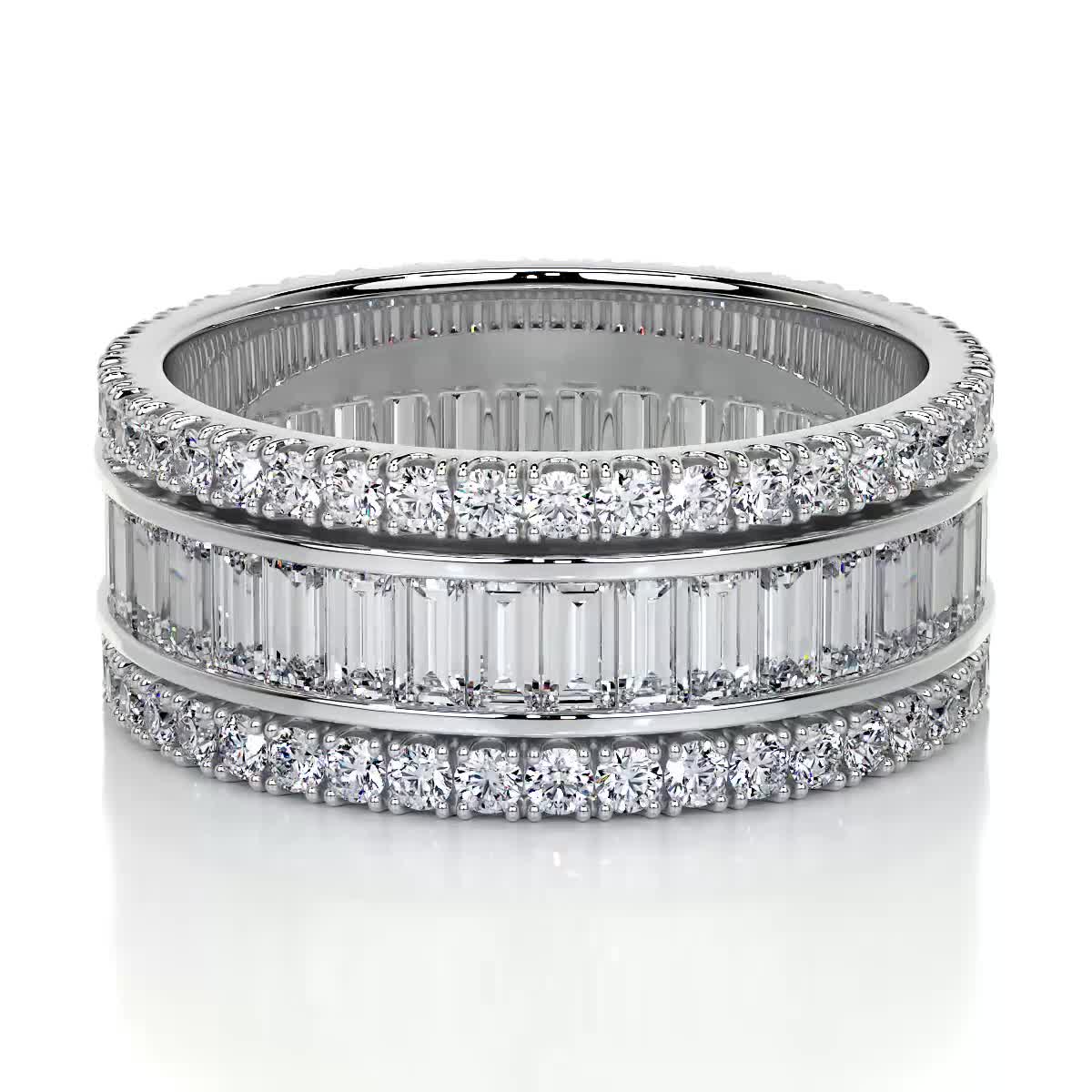Paige Eternity Wedding Ring (4 Carat) -Platinum、mySite、hinf8tx79