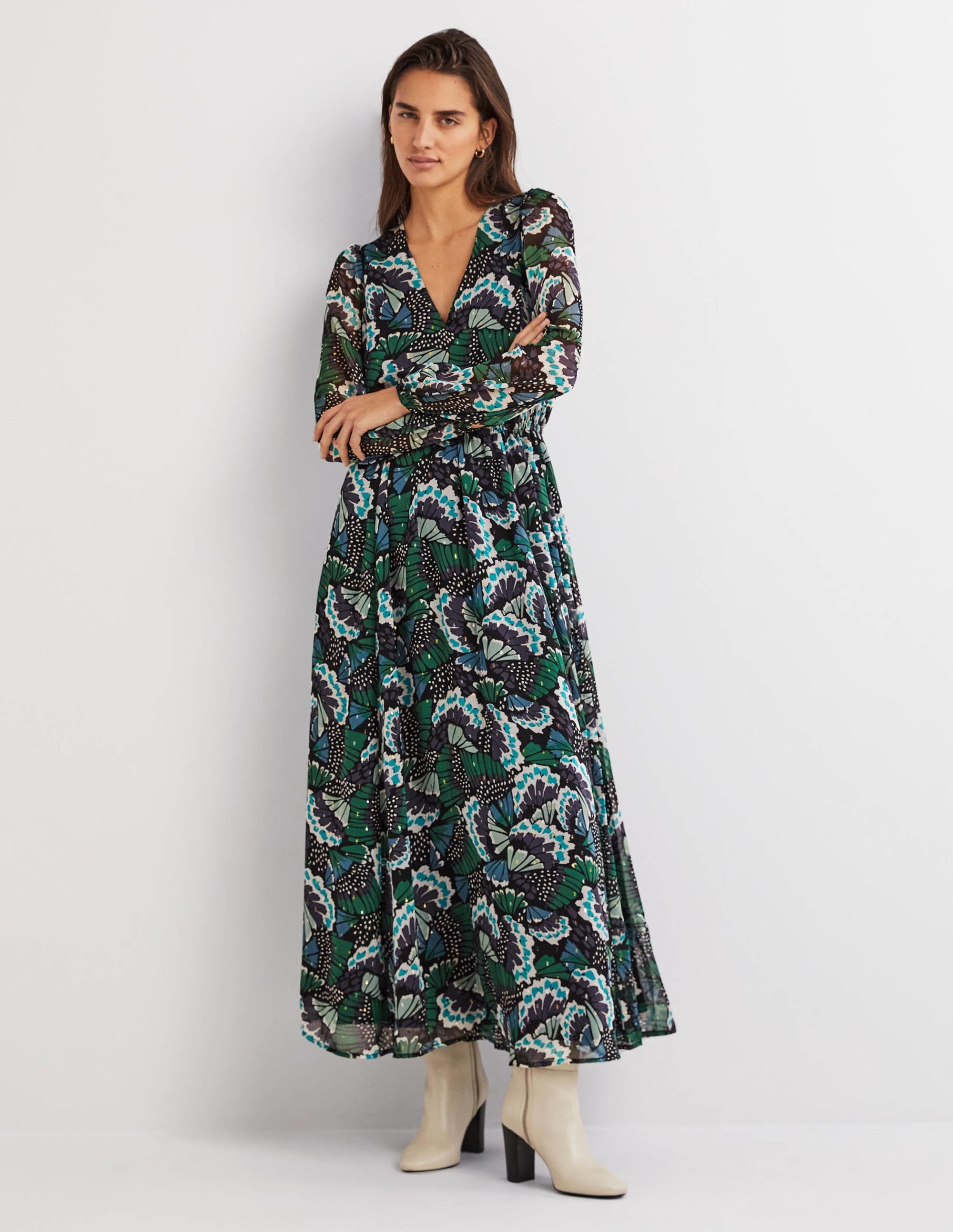  Metallic Detail Maxi Dress-Black, Petal Stamp、mySite、ashleygrahame