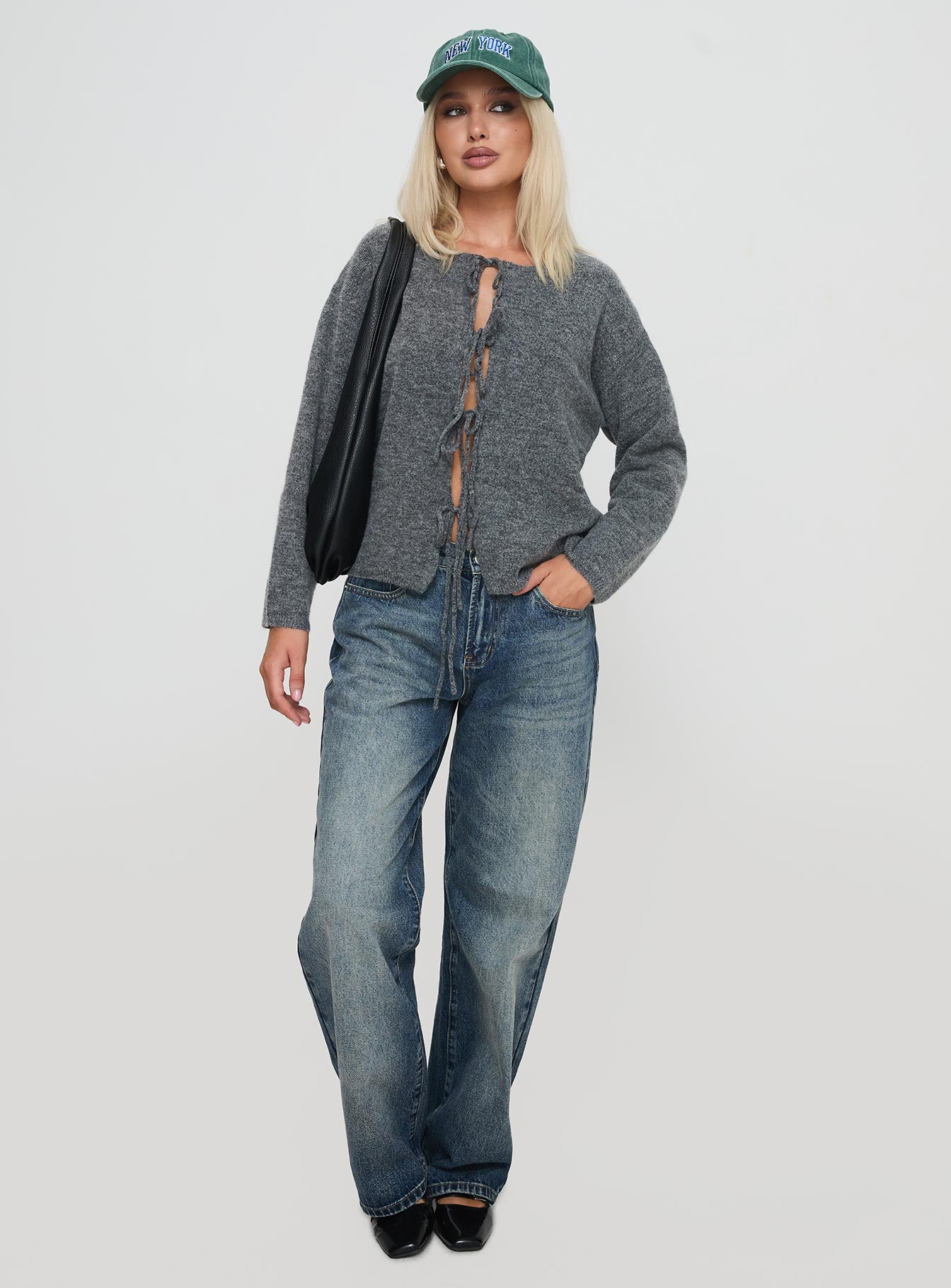 Frosty Knit Cardigan Grey、mySite、solidvoid