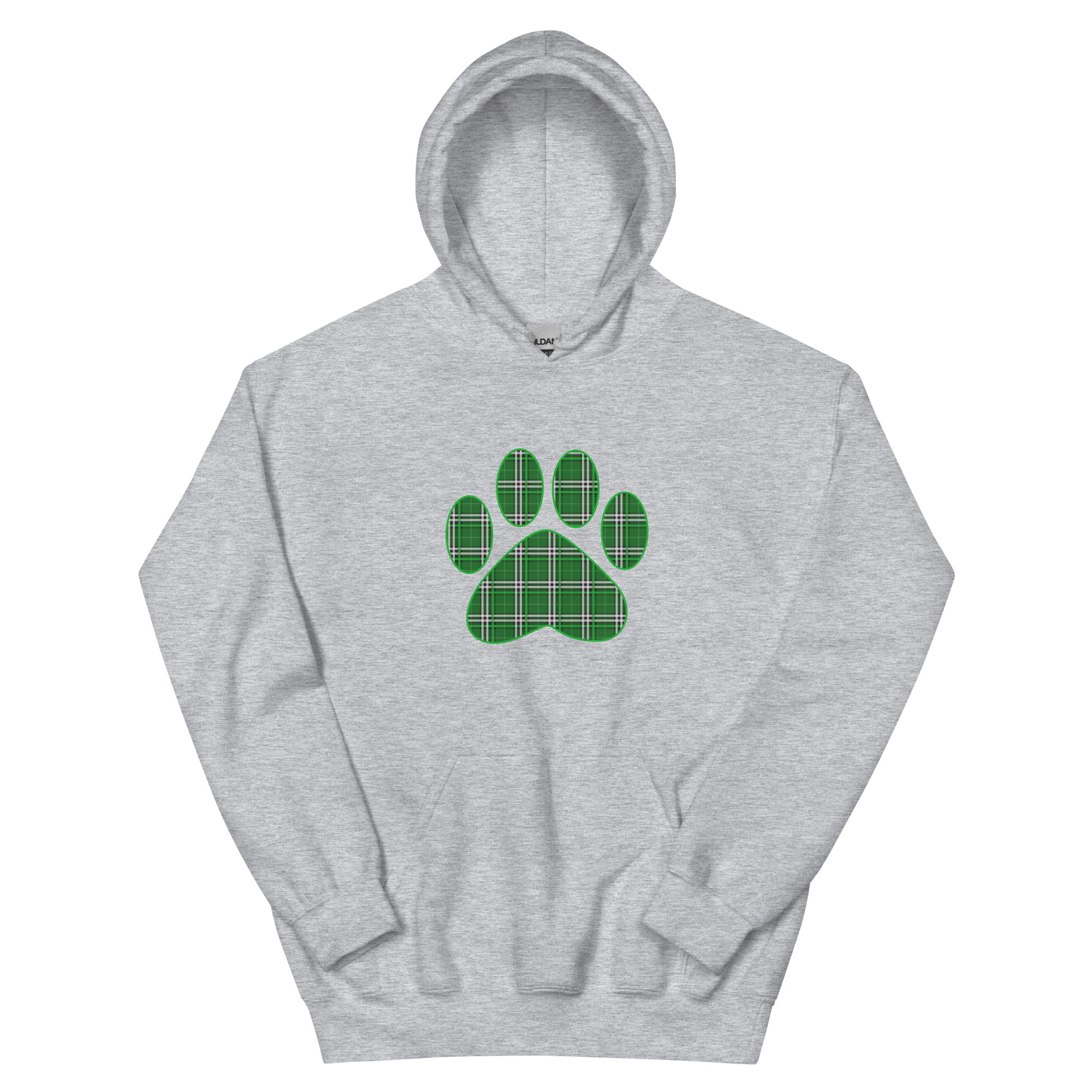 St. Patty's Paw Print Plaid Hoodie、mySite、camillekostekn