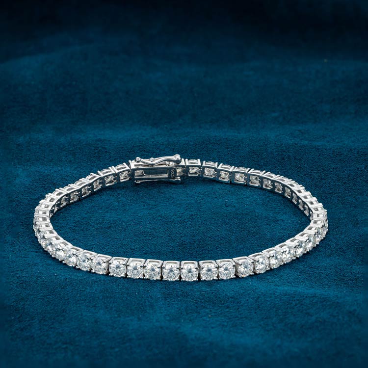 4MM Moissanite Tennis Bracelet 14K Gold、mySite、hinf8tx79