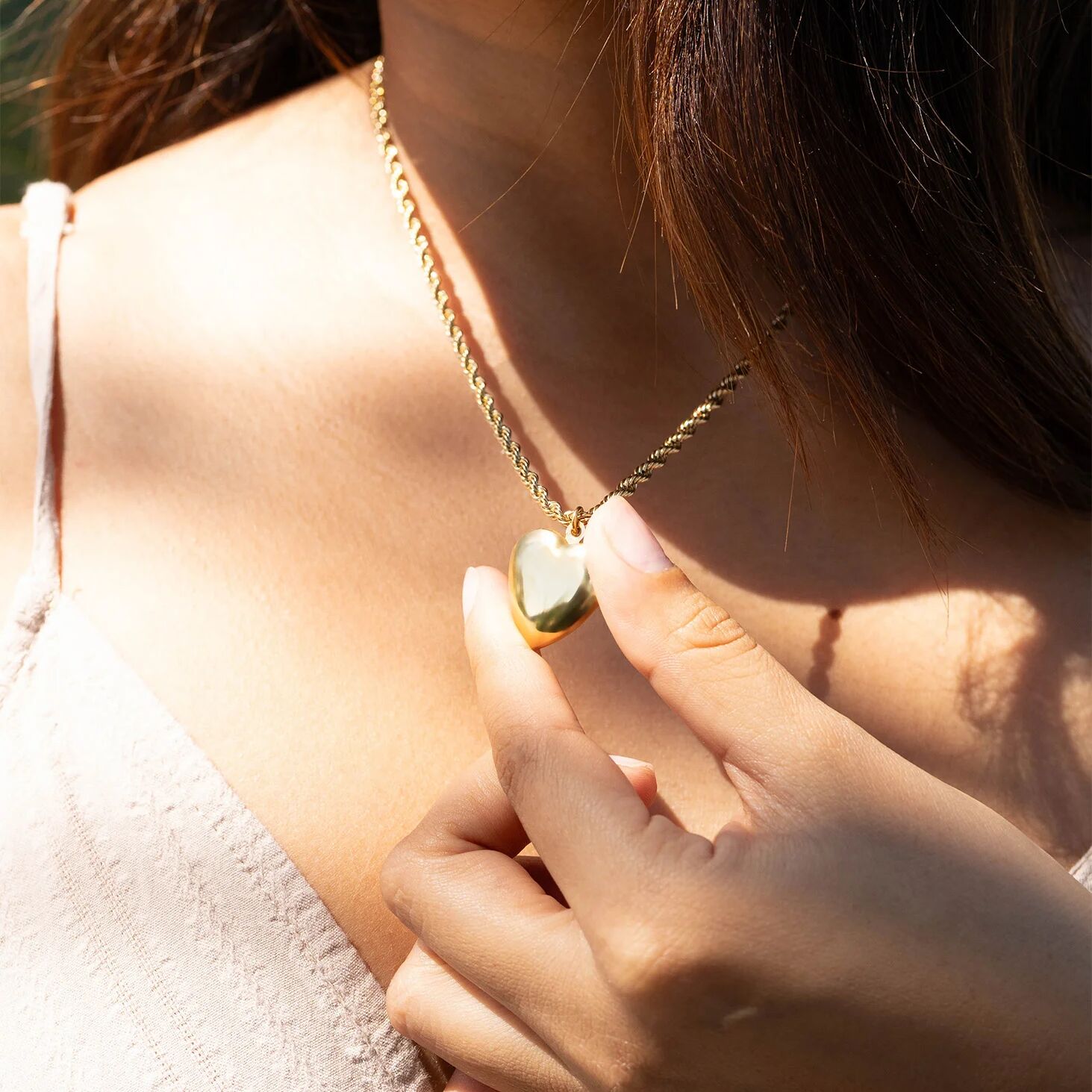 18K Gold PVD Stainless Steel Heart Locket / PDL0239、mySite、dreamappss