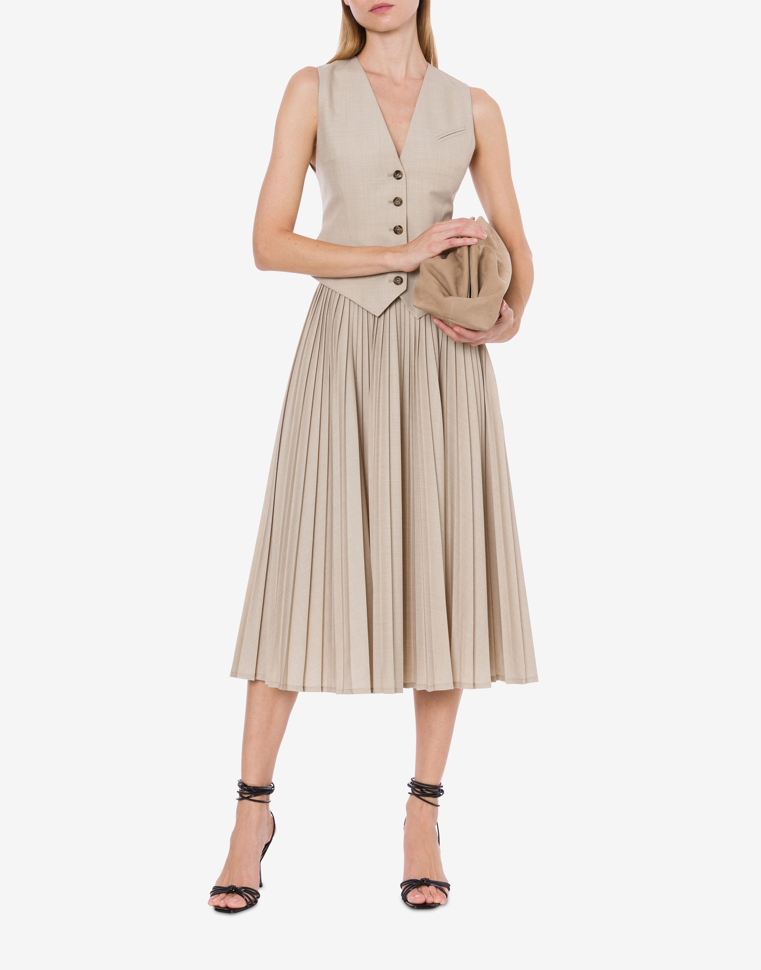 Gonna plissettata in fresco lana、mySite、aoinhome