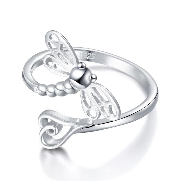 Dragonfly Ring in 925 Sterling Silver, Simple and Sweet、mySite、g9winljtr