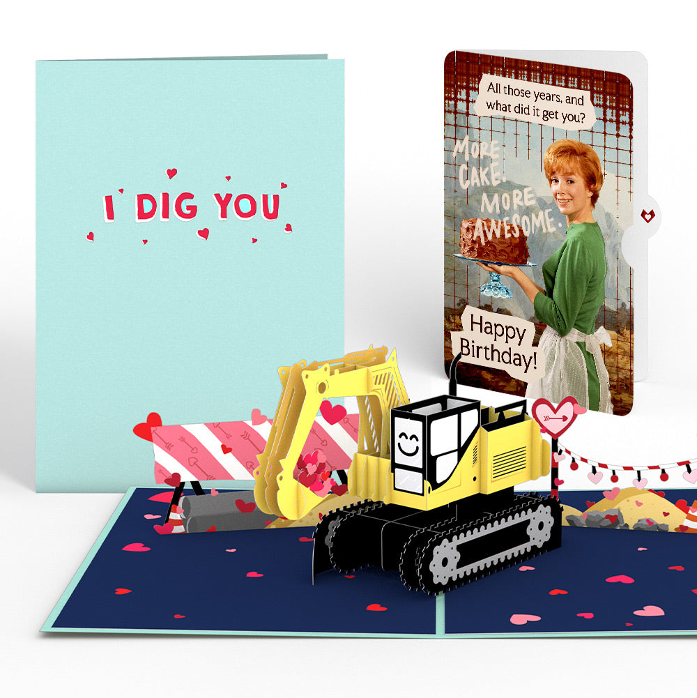 I Dig You Birthday Pop-Up Card and More Cake More Awesome Sentiment Set、mySite、solidvoid