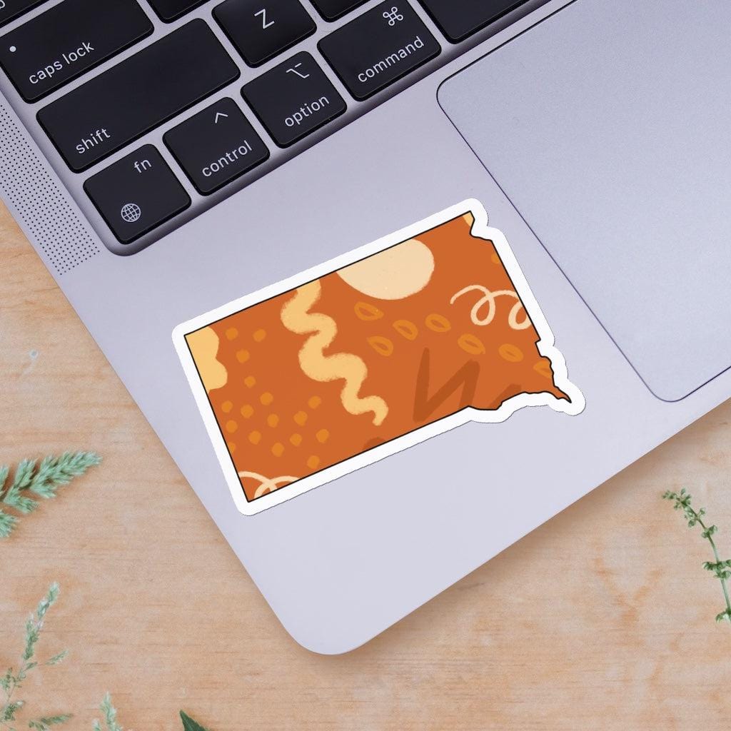  South Dakota Orange Abstract Sticker、mySite、elrpsem3k