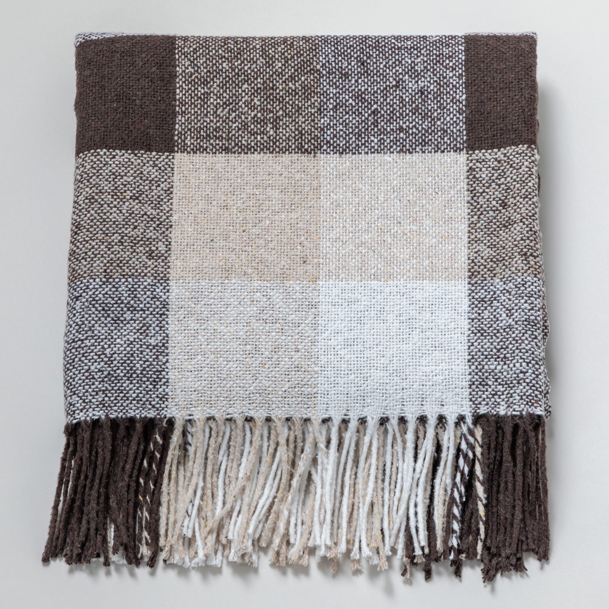 Ukrainian Wool-Blend Fringed Throw Blanket、mySite、camillekostekn