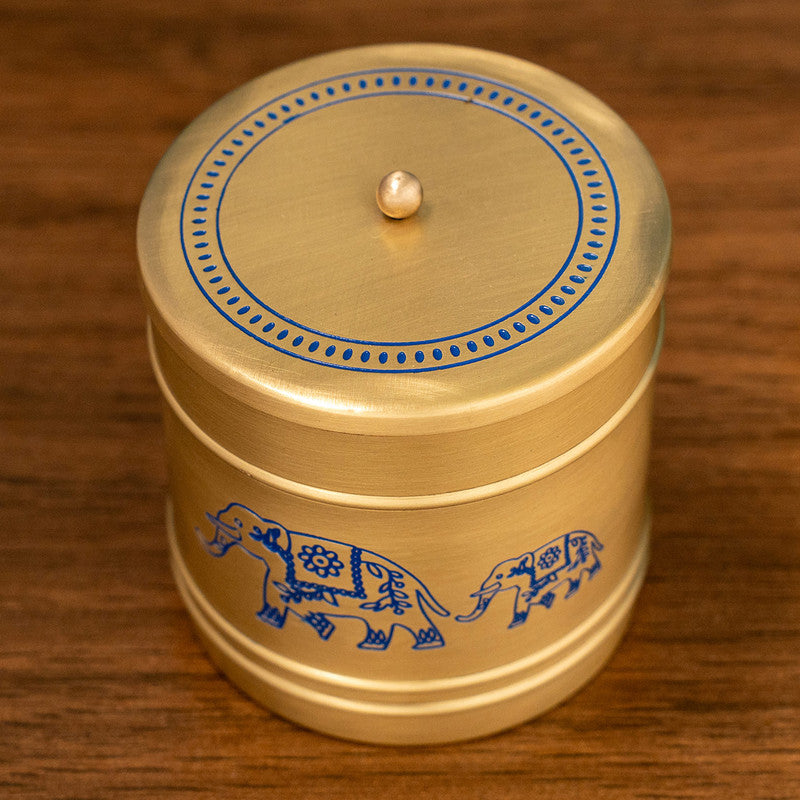 Brass Kunjar Jar | Blue & Gold、mySite、camillekostekn