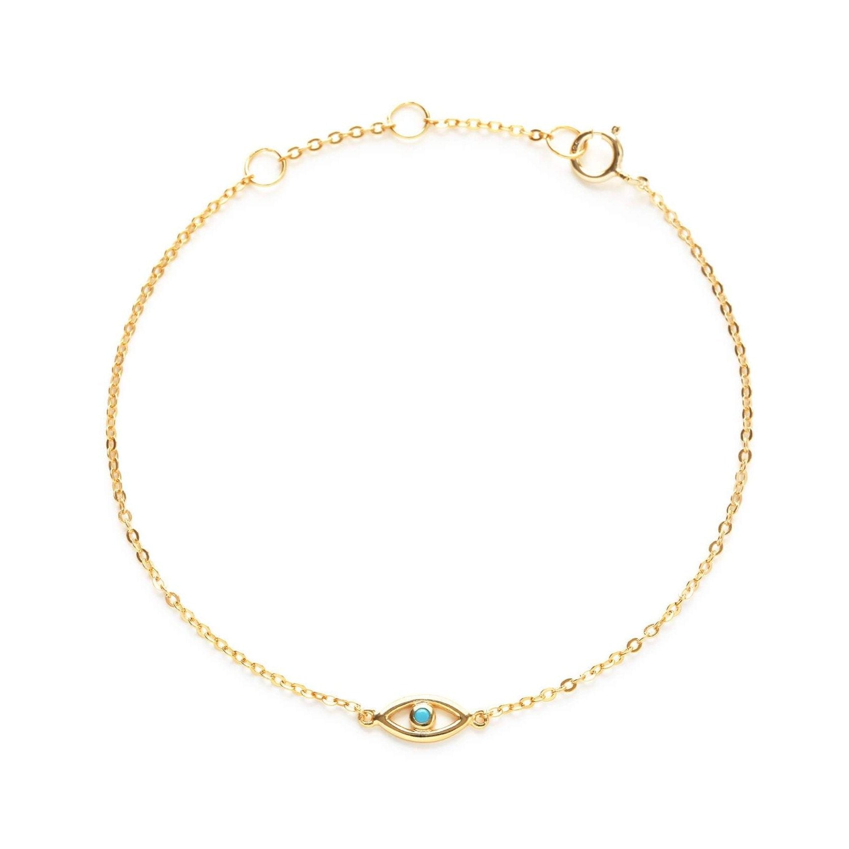 Gold and Turquoise Evil Eye Bracelet、mySite、topwebapps