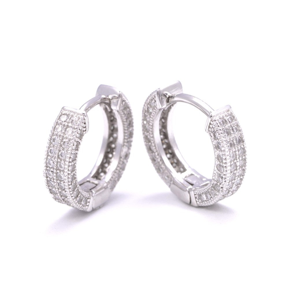 Side Halo Moissanite Earrings 14K Gold、mySite、hinf8tx79