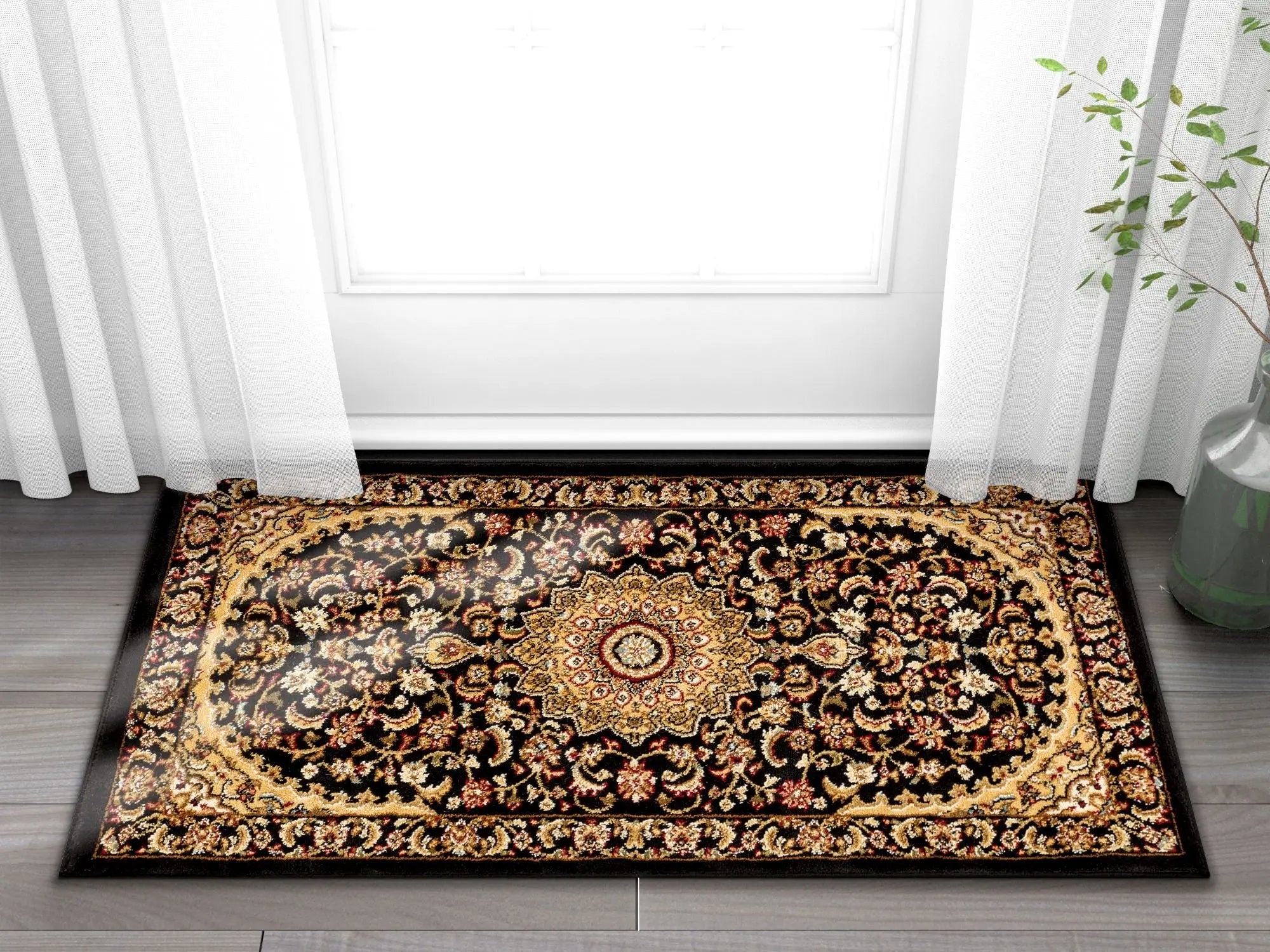 Aviva Black Traditional Rug、mySite、gigharbornorthrealestate