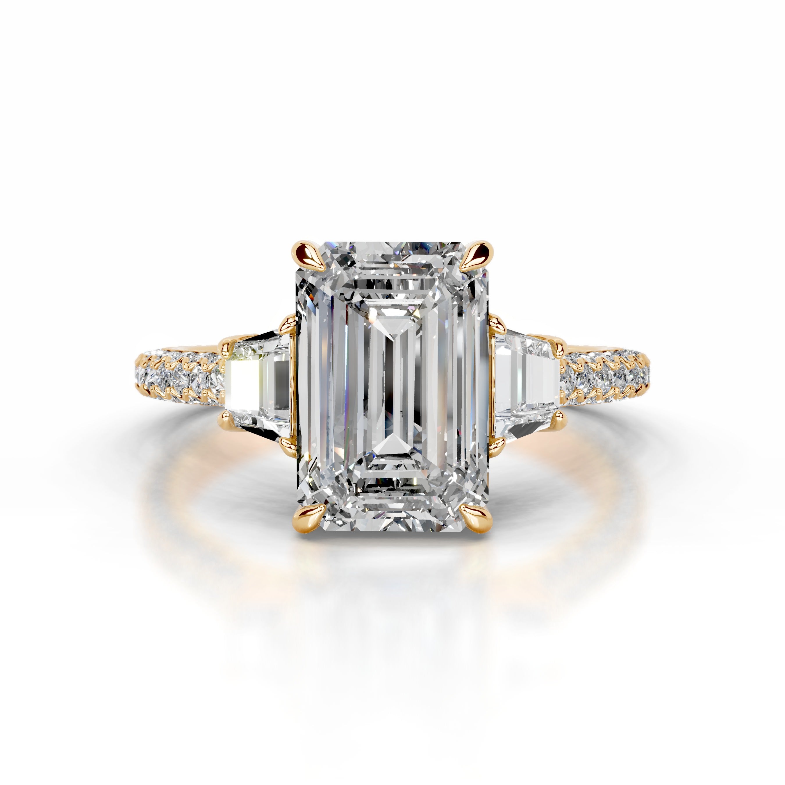 Cruz Diamond Engagement Ring - 18K Yellow Gold、mySite、hinf8tx79