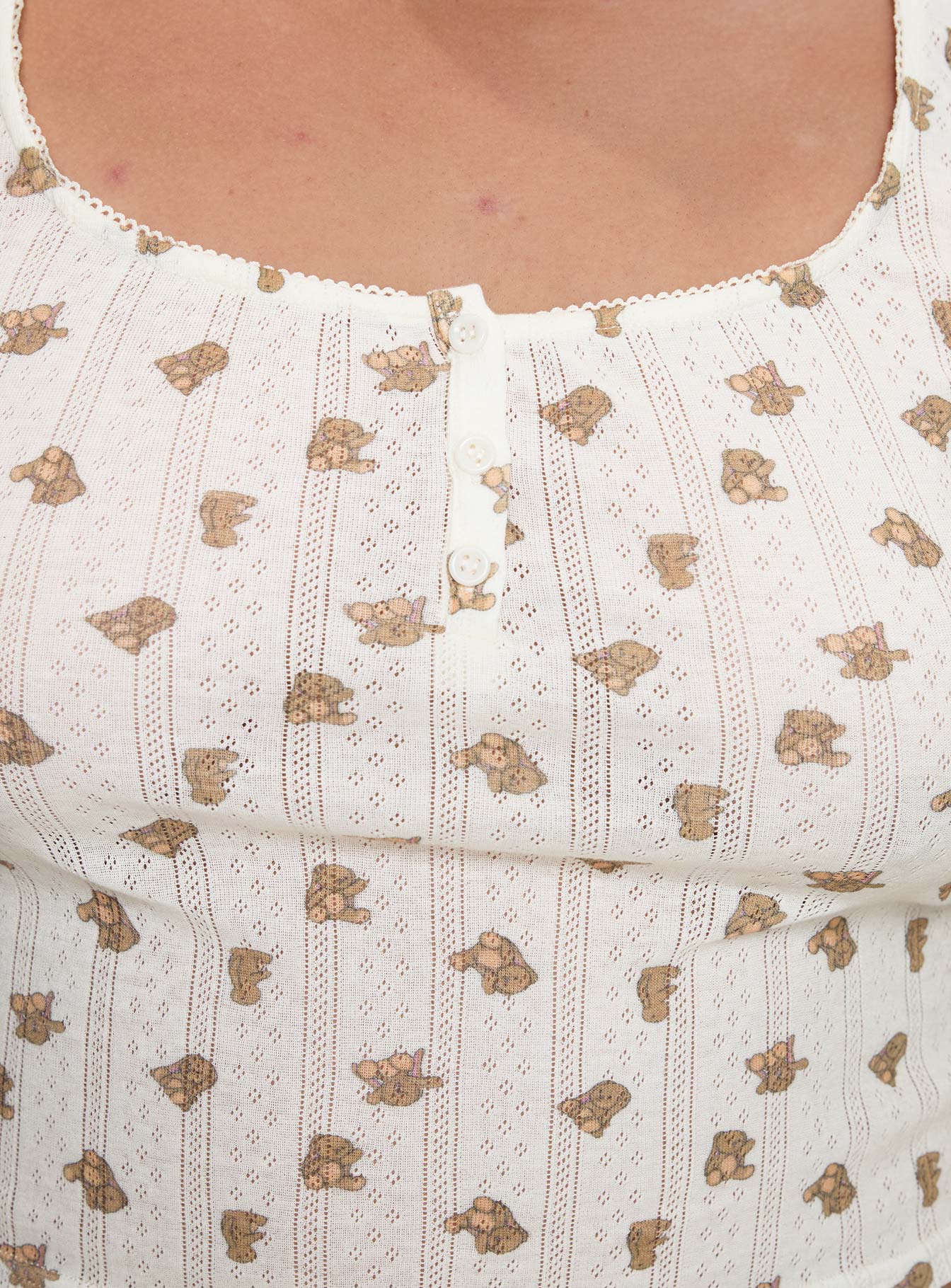 Sleepytea Pointelle Sleep Tank Top Multi Curve、mySite、solidvoid