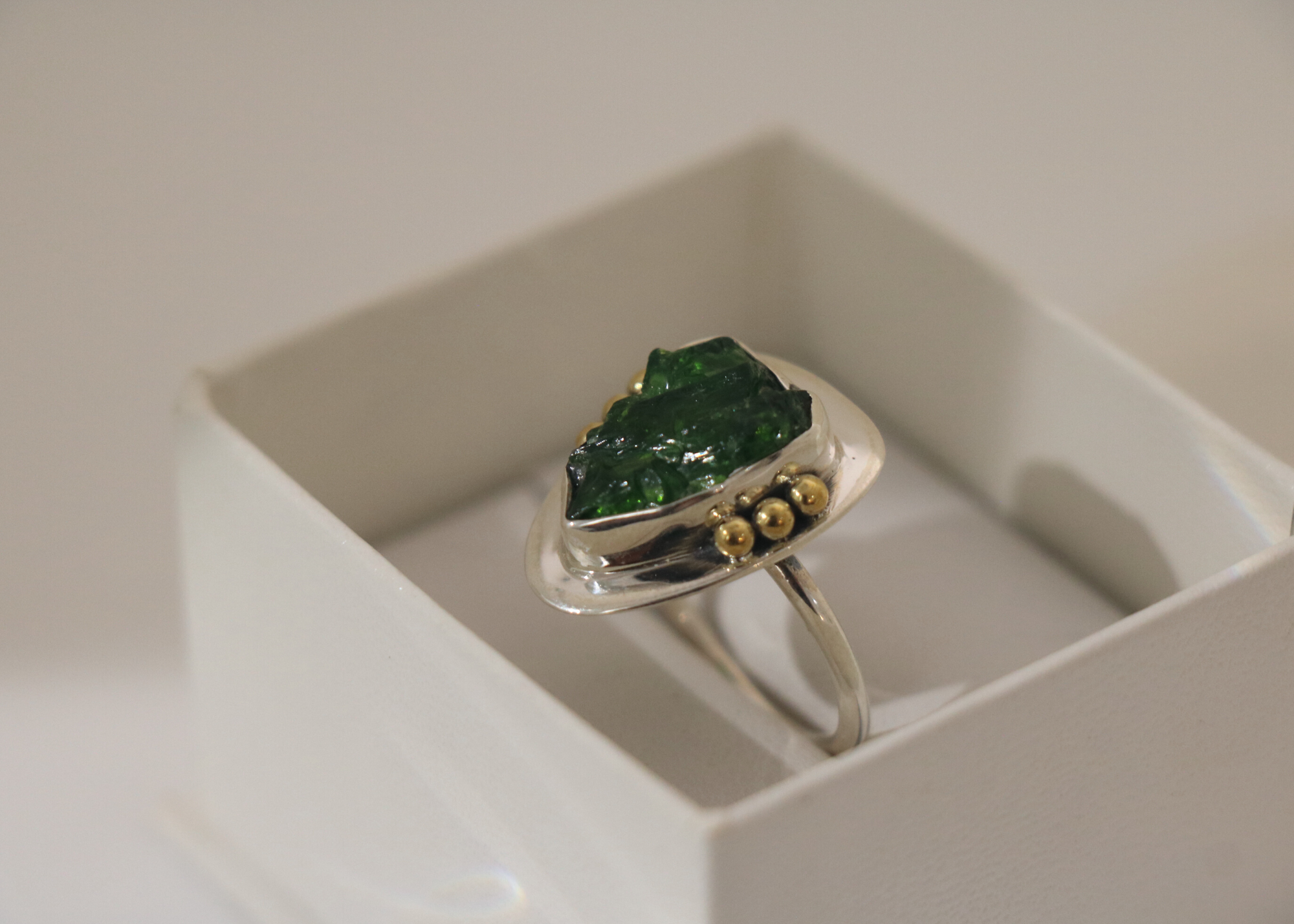 Green Tourmaline Ring (Sterling Silver)、mySite、topwebapps