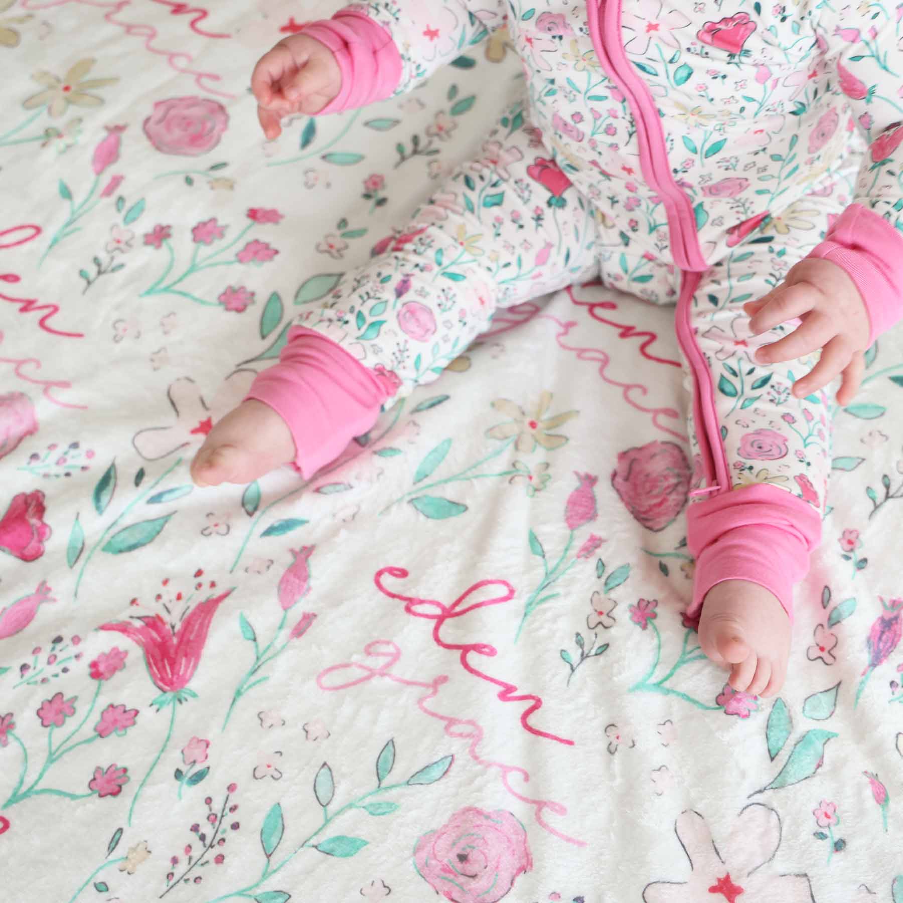  Paris Petals Personalized Kids Blanket、mySite、layawaytickets