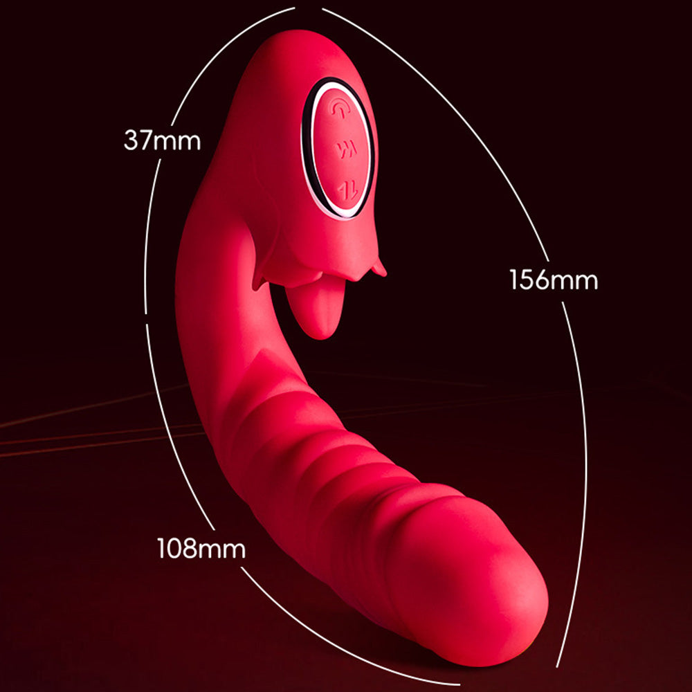 Seven Heaven 3 In One Rose Thrusting Vibrator | Clitoral | Vagina | G-Spot | USB、mySite、bottomscart
