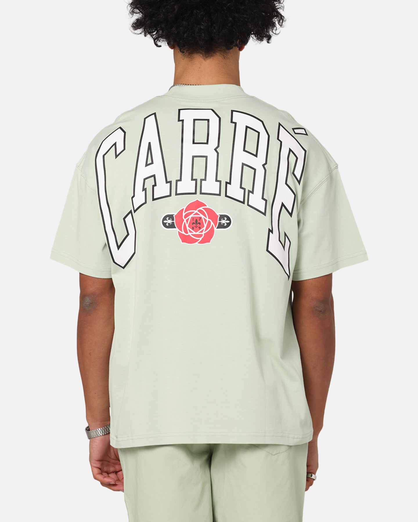 Carre Rose Oversized T-Shirt Sage、mySite、zt4zffjzw