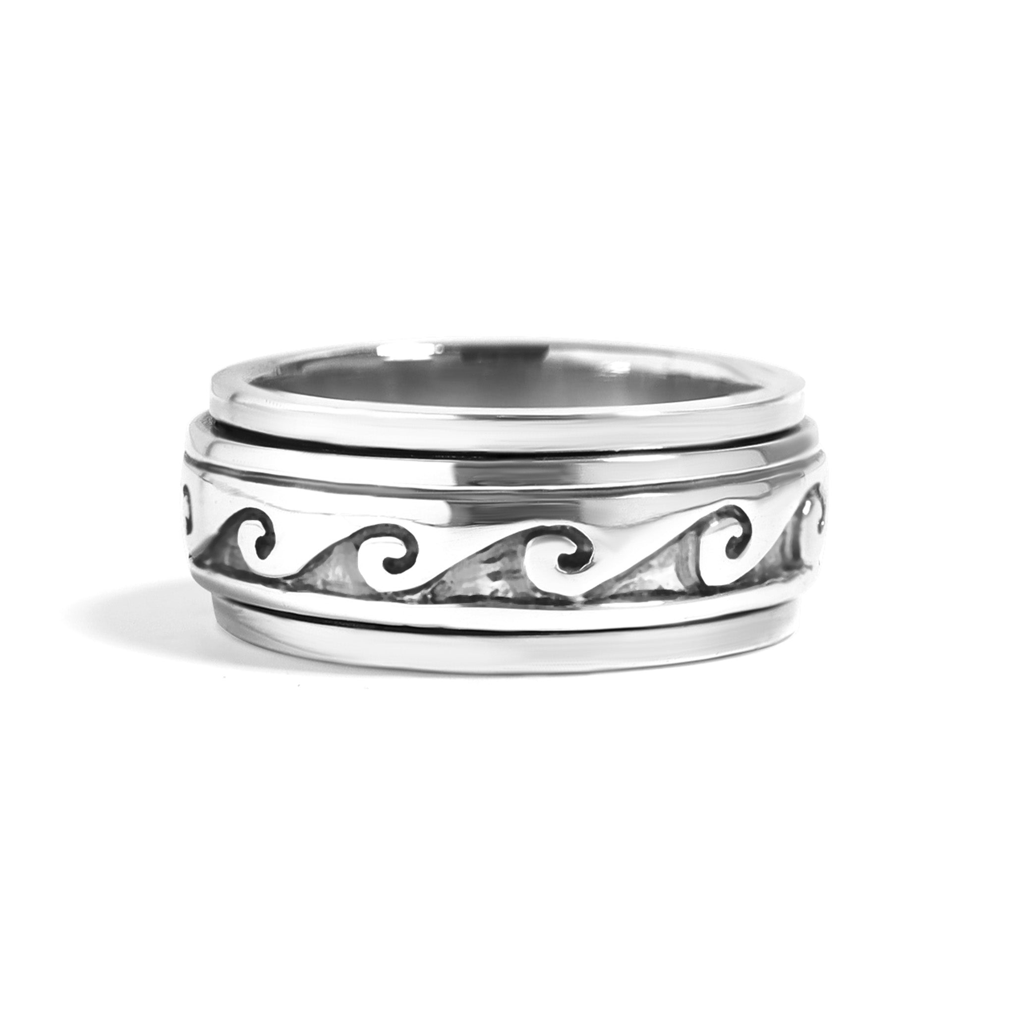 Sterling Silver Wave Spinner Ring / SSR0058、mySite、dreamappss