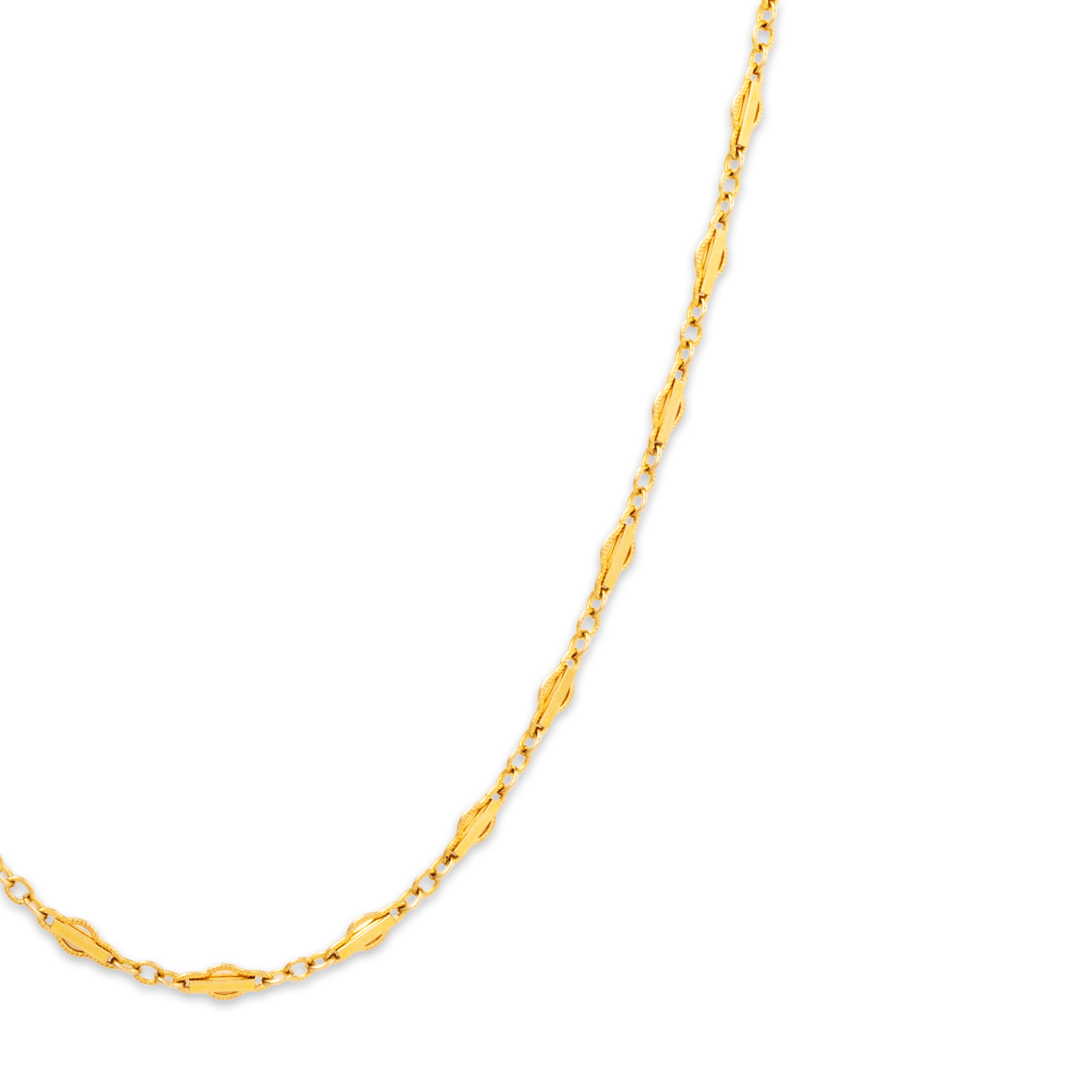 Vintage 14k Yellow Gold Lovely Openwork Link Necklace 24、mySite、hinf8tx79