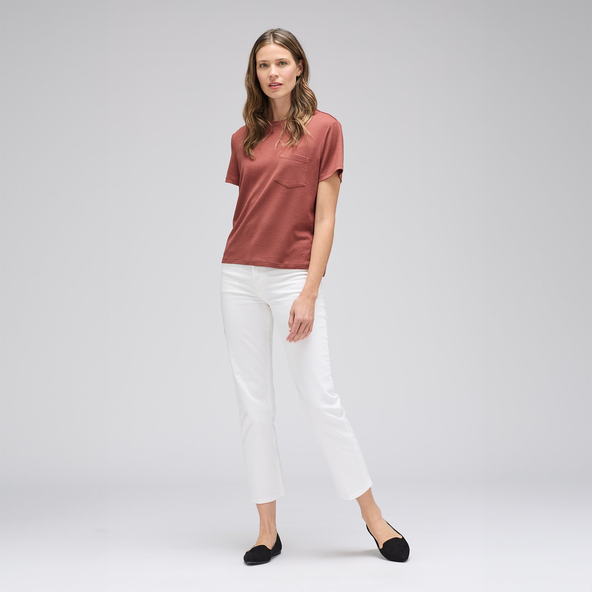 Women's Merino Boxy Pocket Tee、mySite、noshort