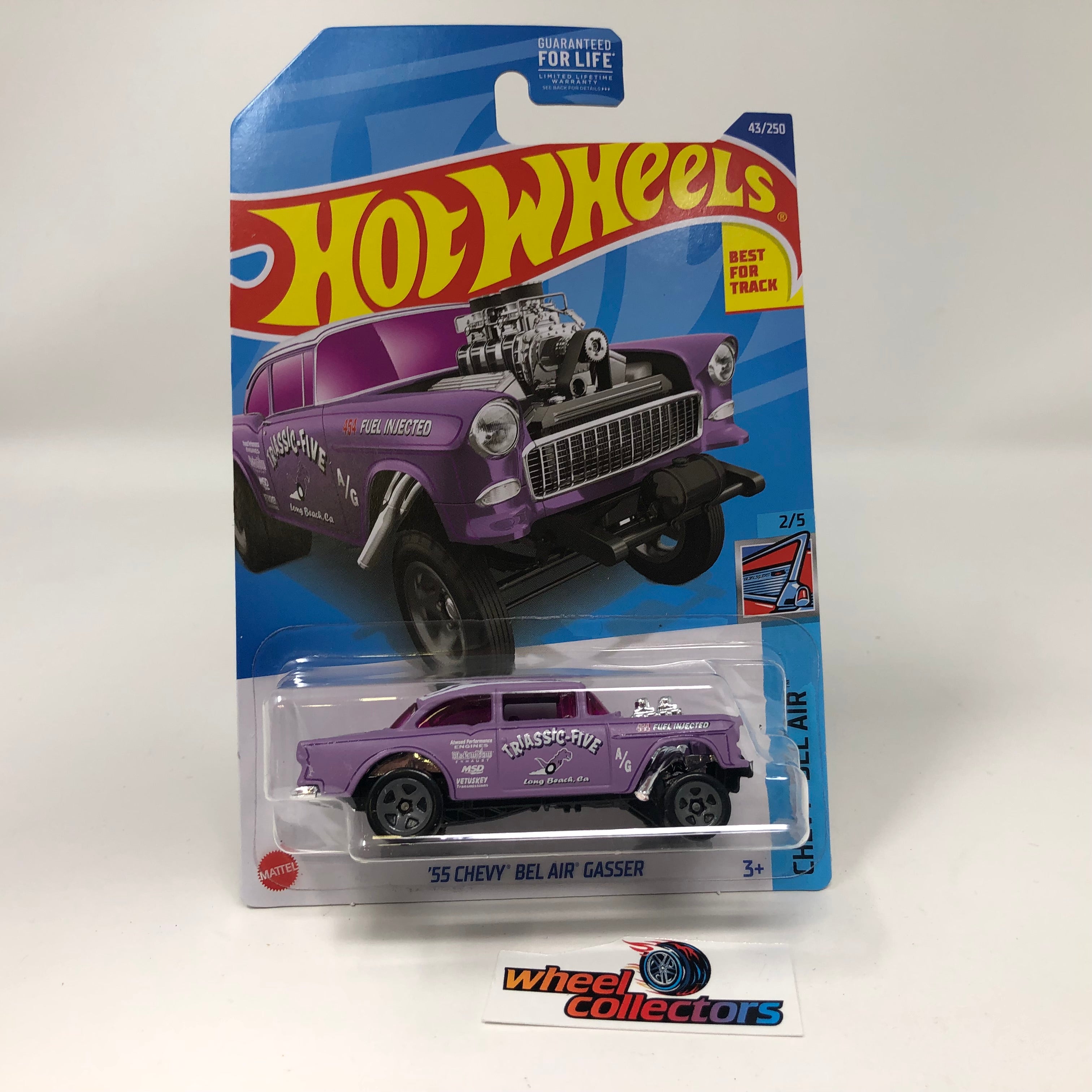 '55 Chevy Bel Air Gasser #43 * Purple * 2022 Hot Wheels Case G、mySite、hgirdovlk