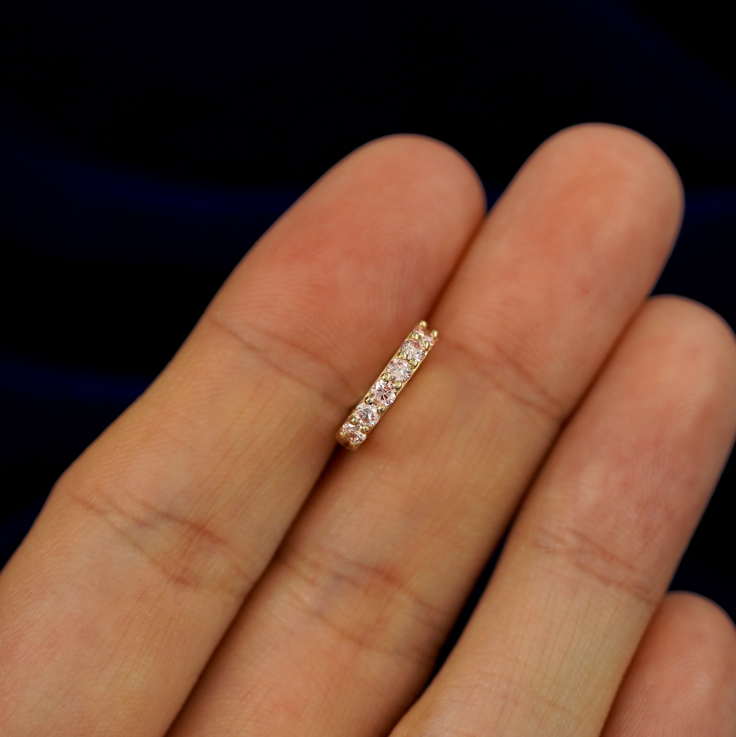 Pink Lab Diamond Huggie Hoop、mySite、hinf8tx79