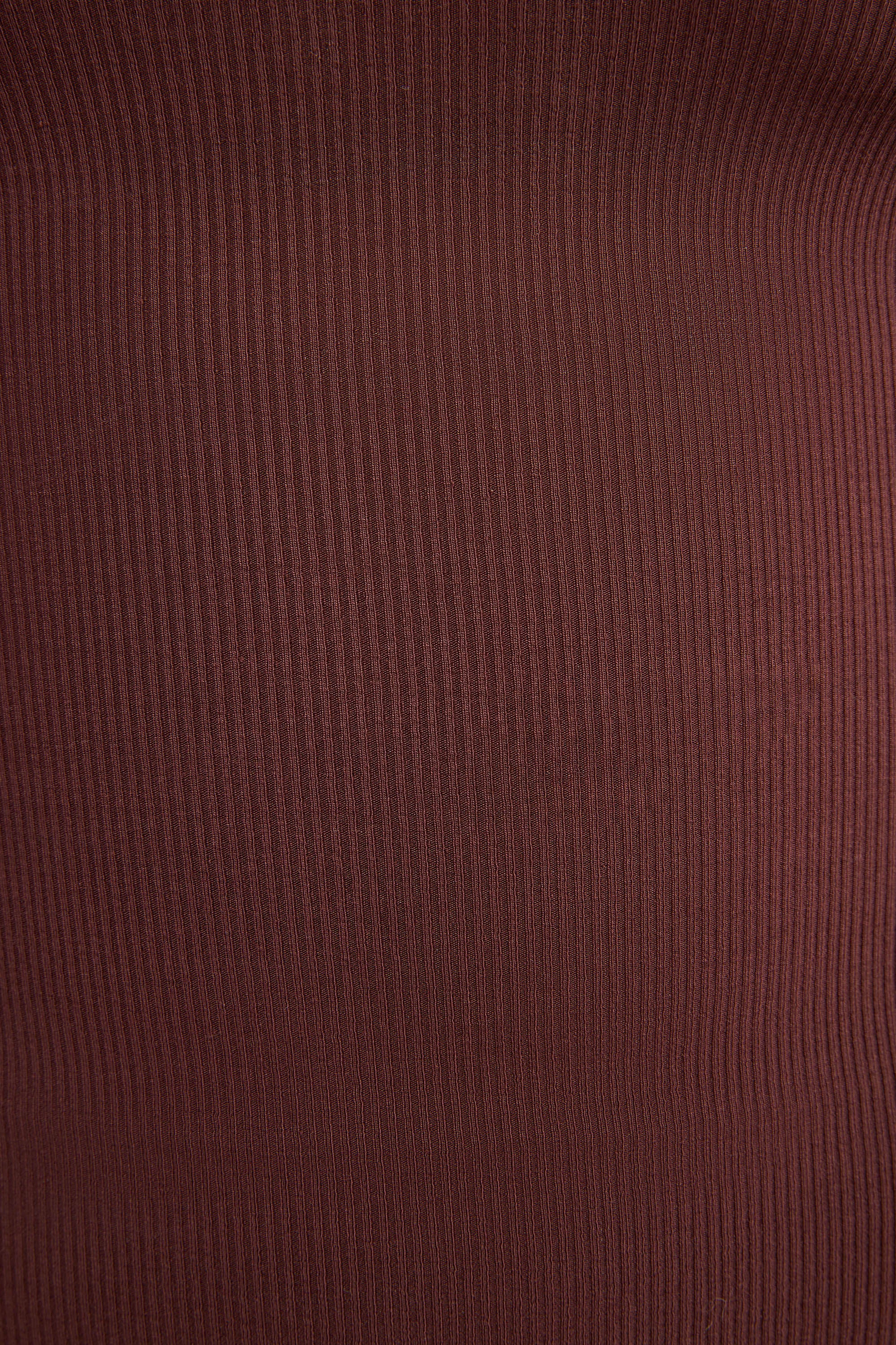 Ribbed Modal Mid Rise Maxi Skirt in Chocolate、mySite、solidvoid