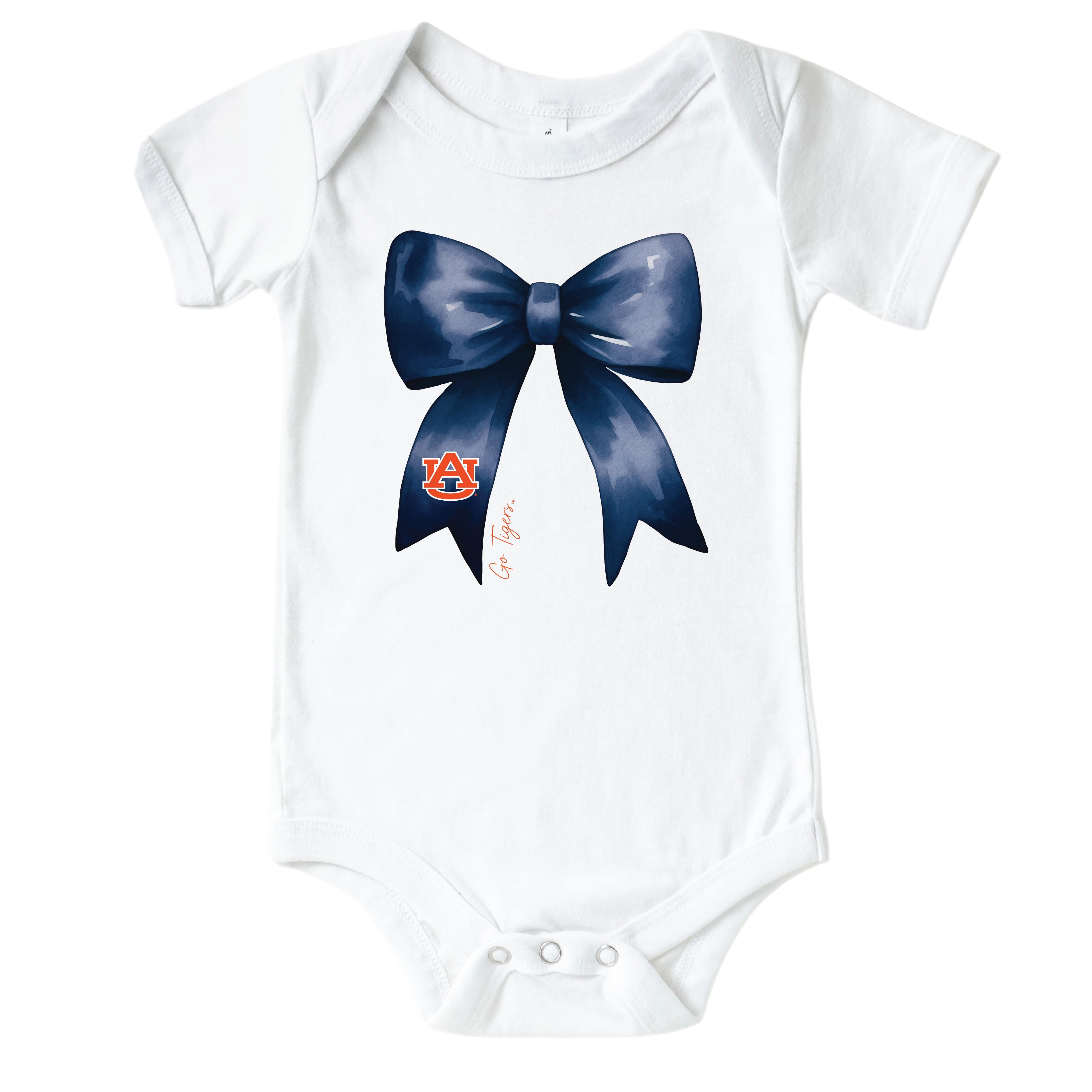  Auburn University | Footballs & Bows Graphic Bodysuit、mySite、layawaytickets