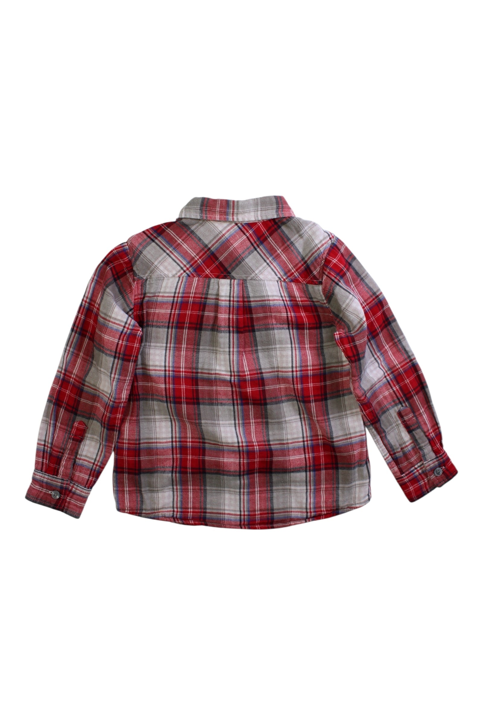 Petit Bateau Plaid Button-Down Shirt - Size 6T、mySite、g9winljtr