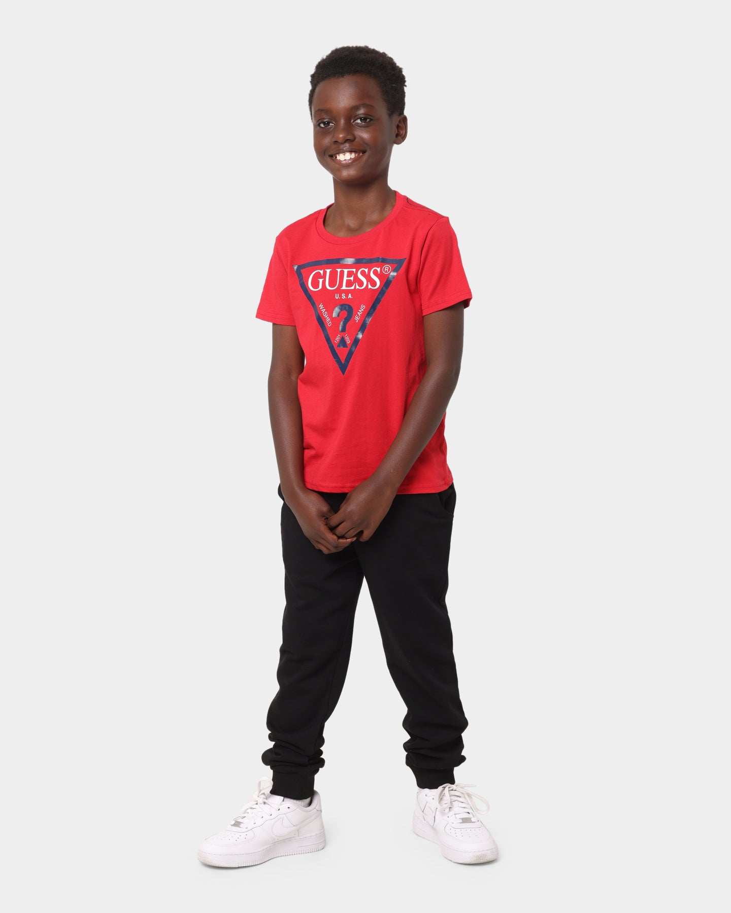 Guess Mainline Kid's Core Short Sleeve T-Shirt True Red Hot、mySite、zt4zffjzw