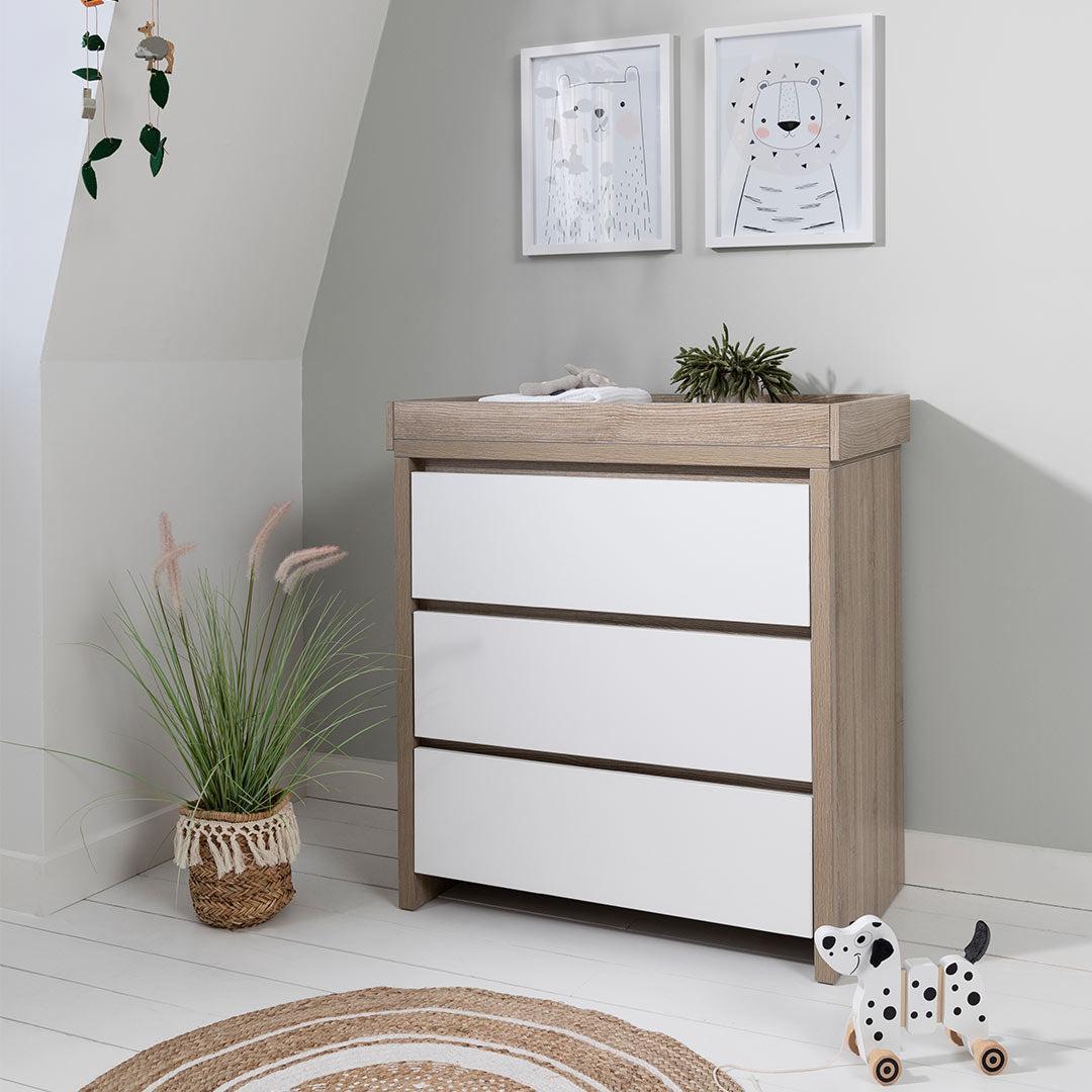  Tutti Bambini Modena Changing Unit - White/Oak、mySite、merchandisen