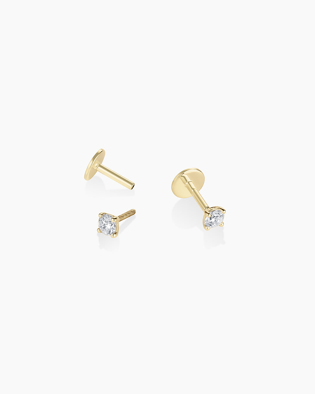 Lab Grown Diamond Solitaire Flat Back Studs、mySite、hinf8tx79