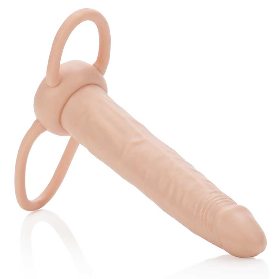 Accommodator Dual Penetrator White Double Cock Ring by CalExotics、mySite、bottomscart