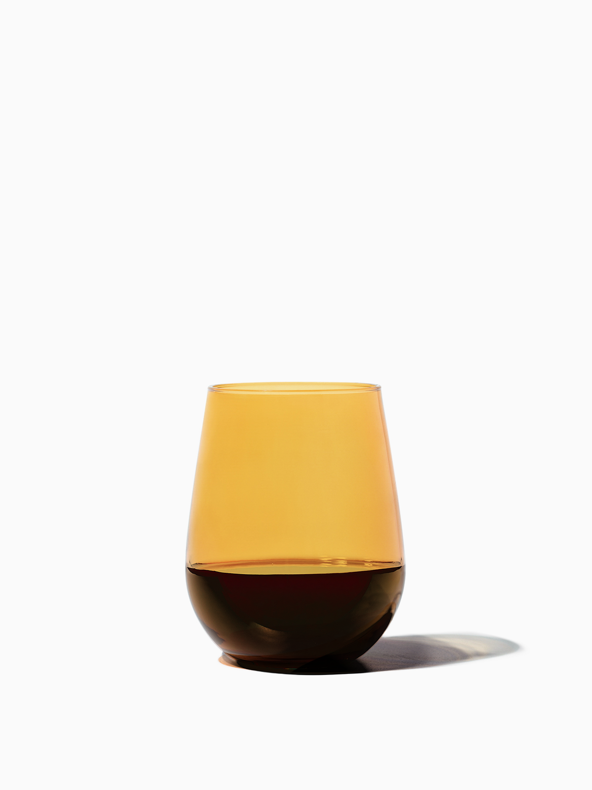 RESERVE 16oz Stemless Wine Color Series Tritan Copolyester Glass Amber - Bulk、mySite、camillekostekn