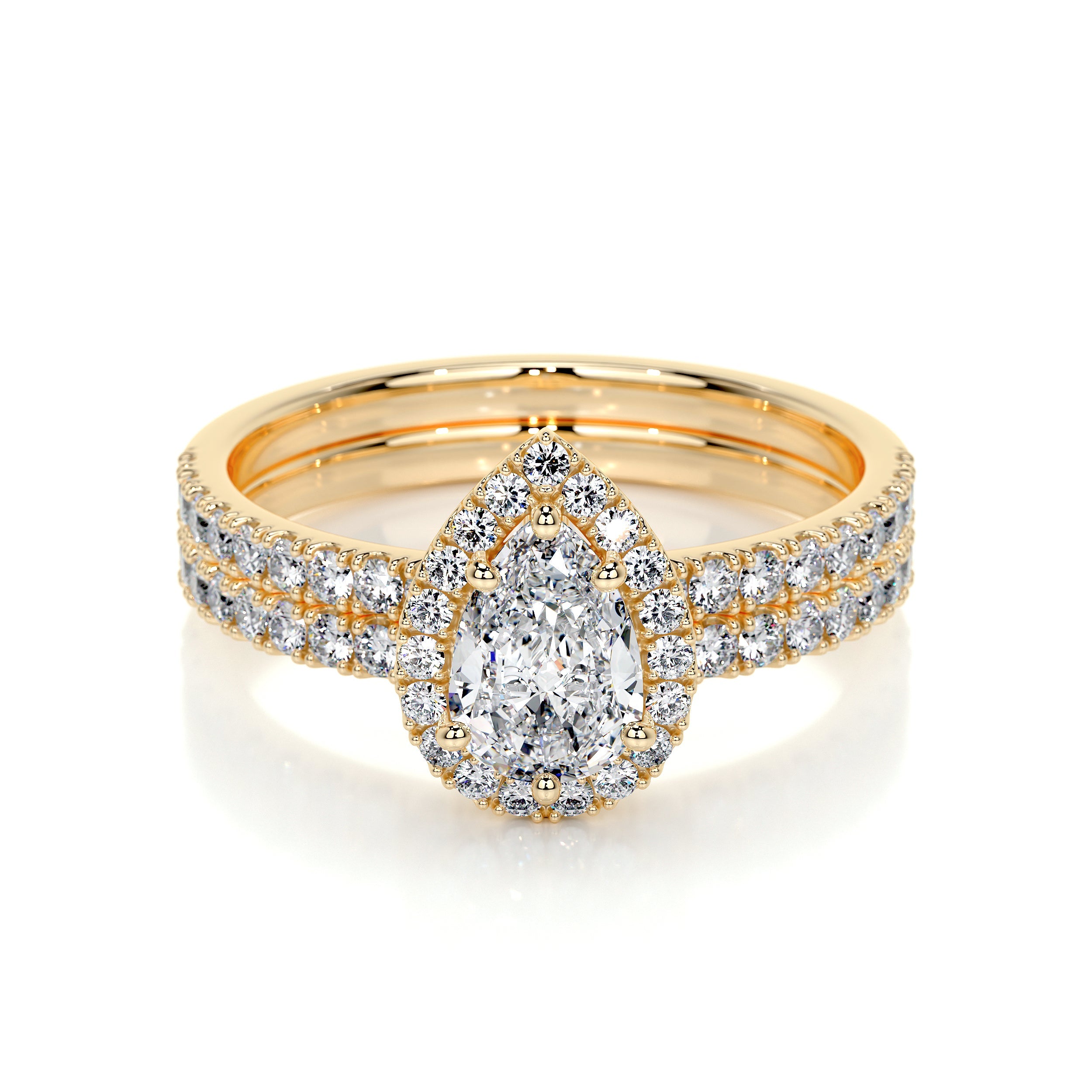 Juniper Lab Grown Diamond Bridal Set -18K Yellow Gold、mySite、hinf8tx79
