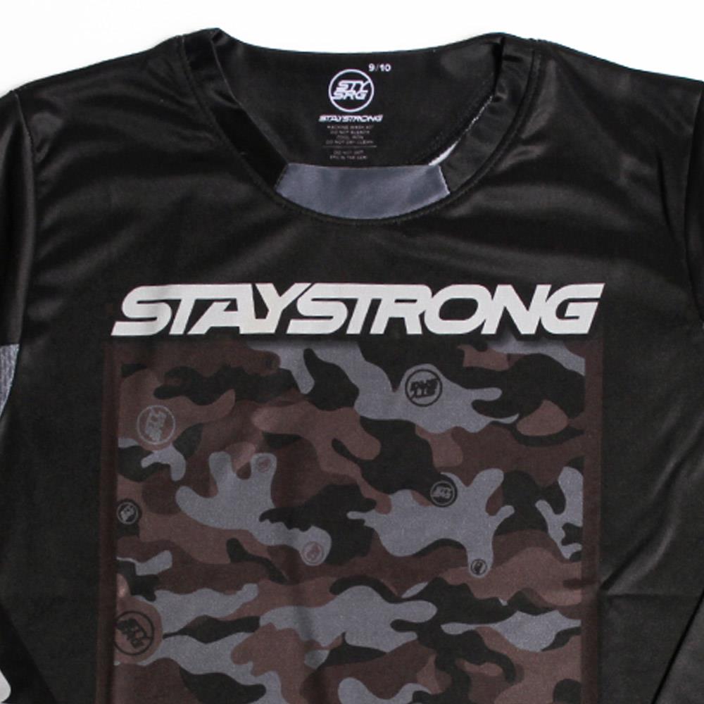  Stay Strong Custom Camo Youth Race Jersey - Camo、mySite、merchandisen